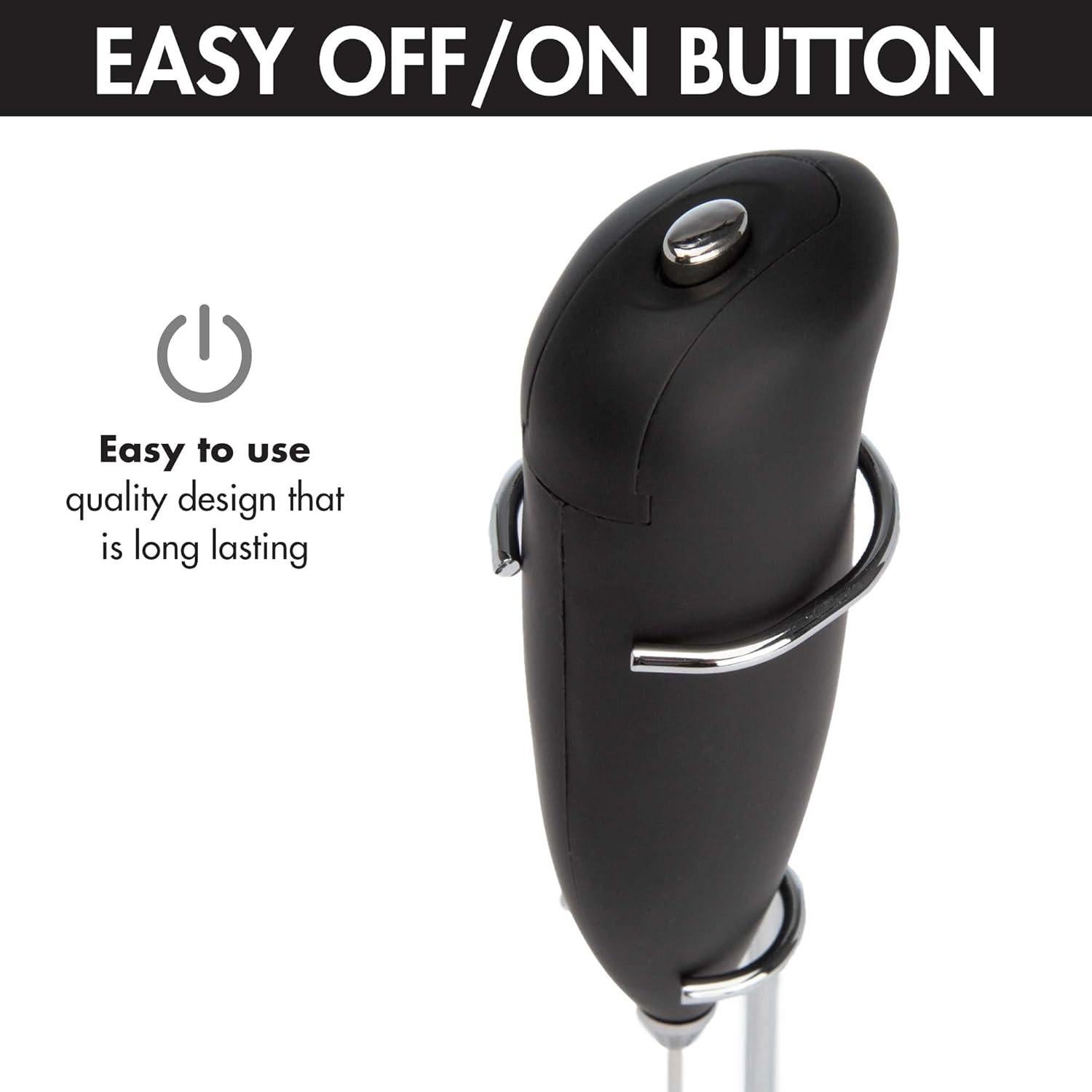 Espumador de Leche Primula con Soporte, Negro, Manual