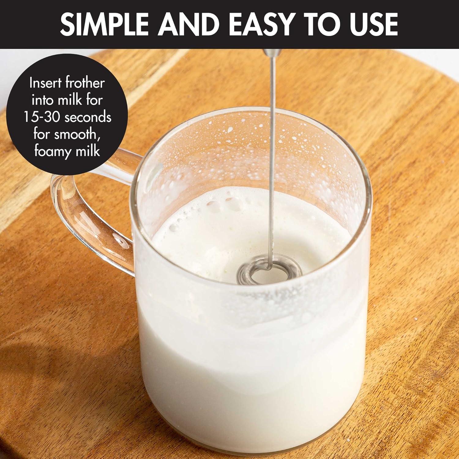 Espumador de Leche Primula con Soporte, Negro, Manual