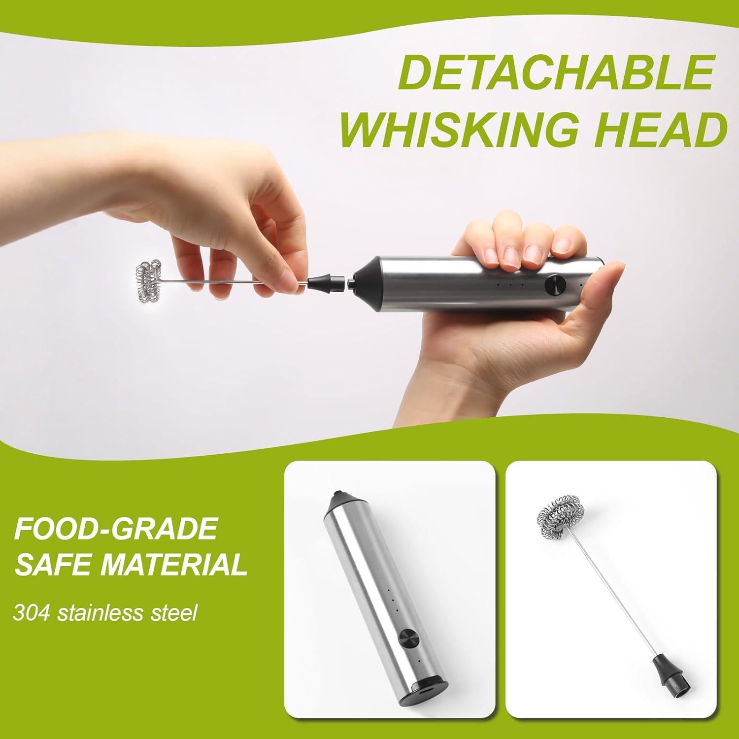 Espumador de Leche Eléctrico LetStay con Cucharita - 3 Velocidades