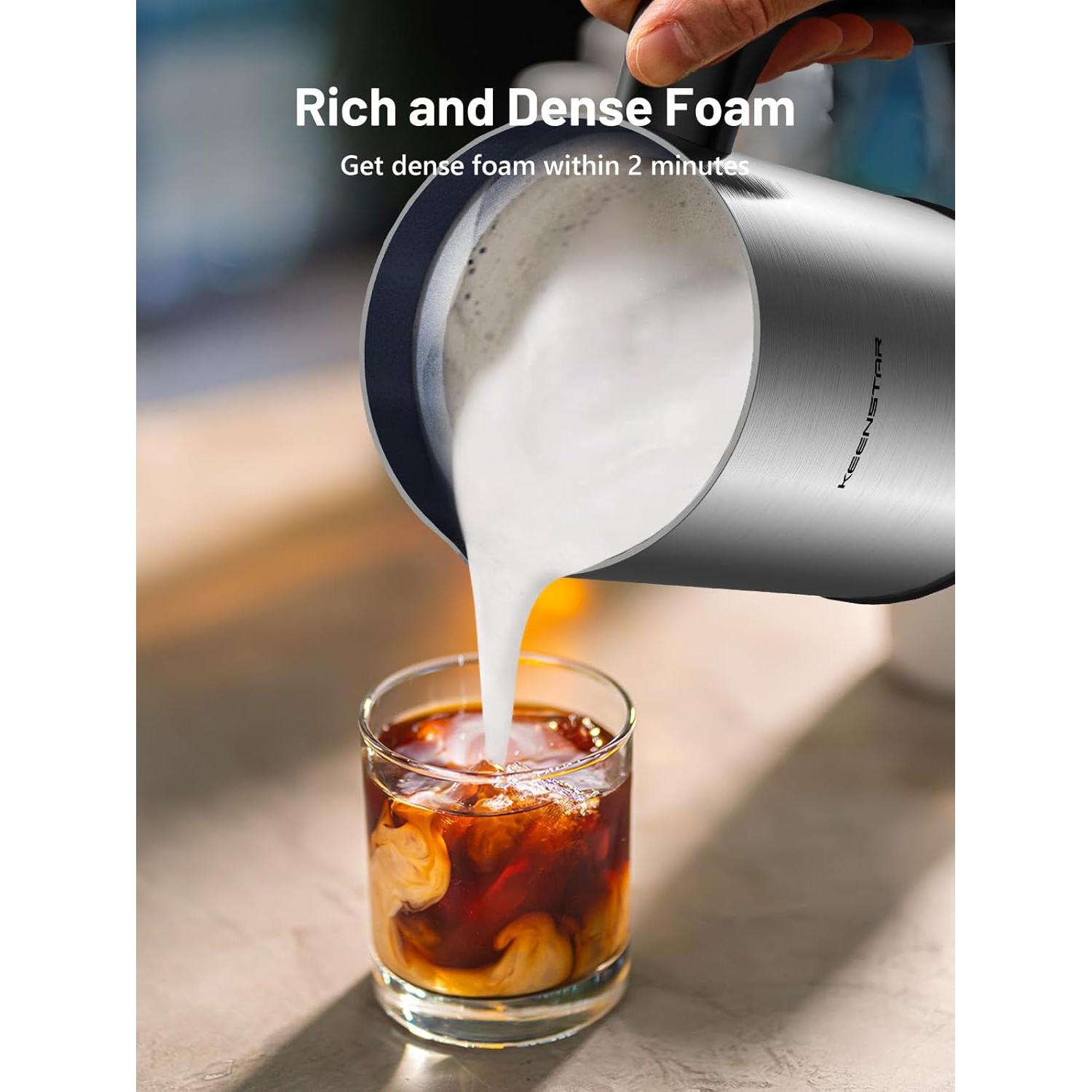 Espumador de Leche Eléctrico Keenstar MK701A 240ml Acero Inoxidable