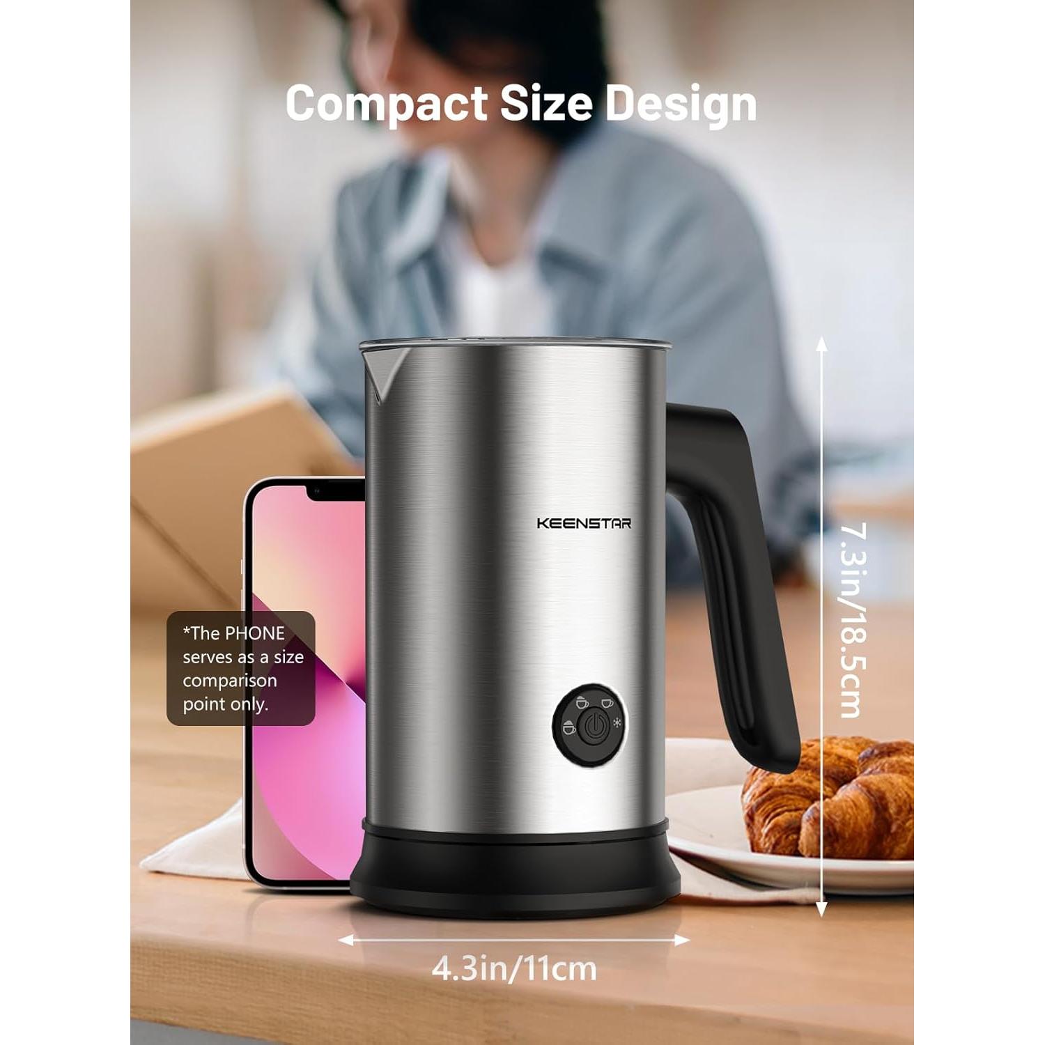 Espumador de Leche Eléctrico Keenstar MK701A 240ml Acero Inoxidable