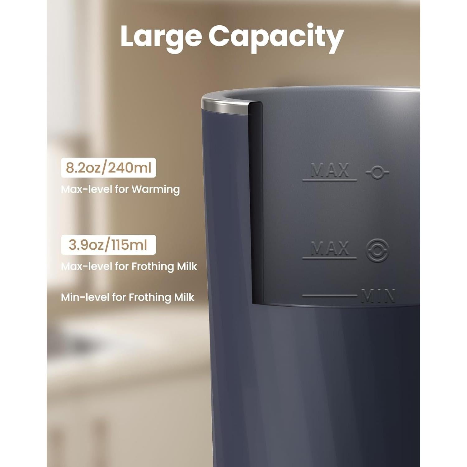 Espumador de Leche Eléctrico SIMPLETASTE 4-en-1 Azul 240ml