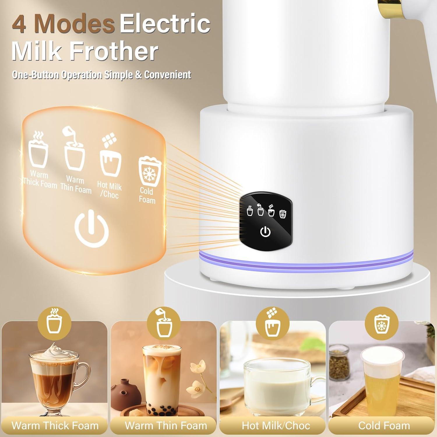 Espumador de Leche Eléctrico FRMITKL 430 ml Acero Inoxidable
