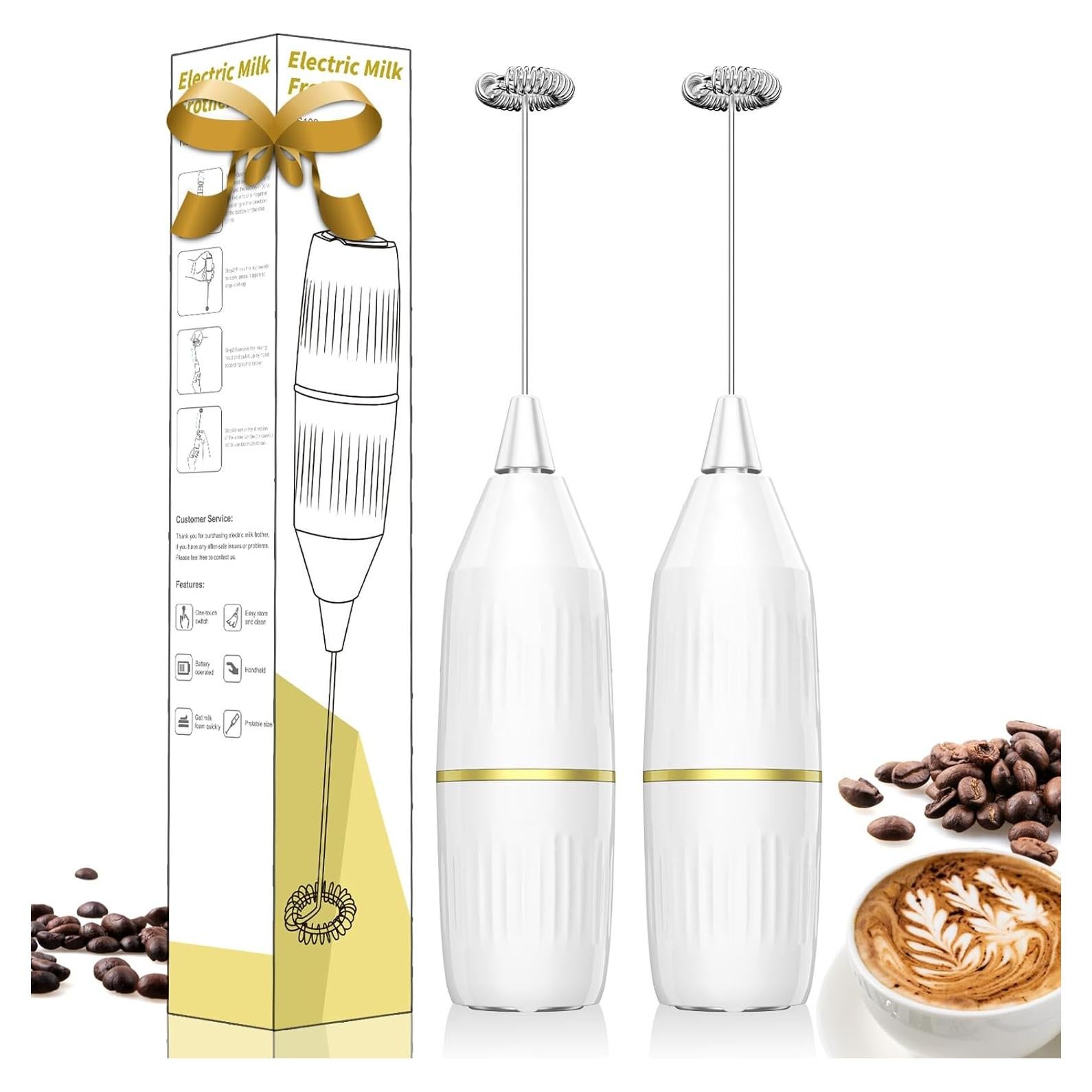 Espumador de Leche Yucime HS100 Inalámbrico Blanco 2 en 1