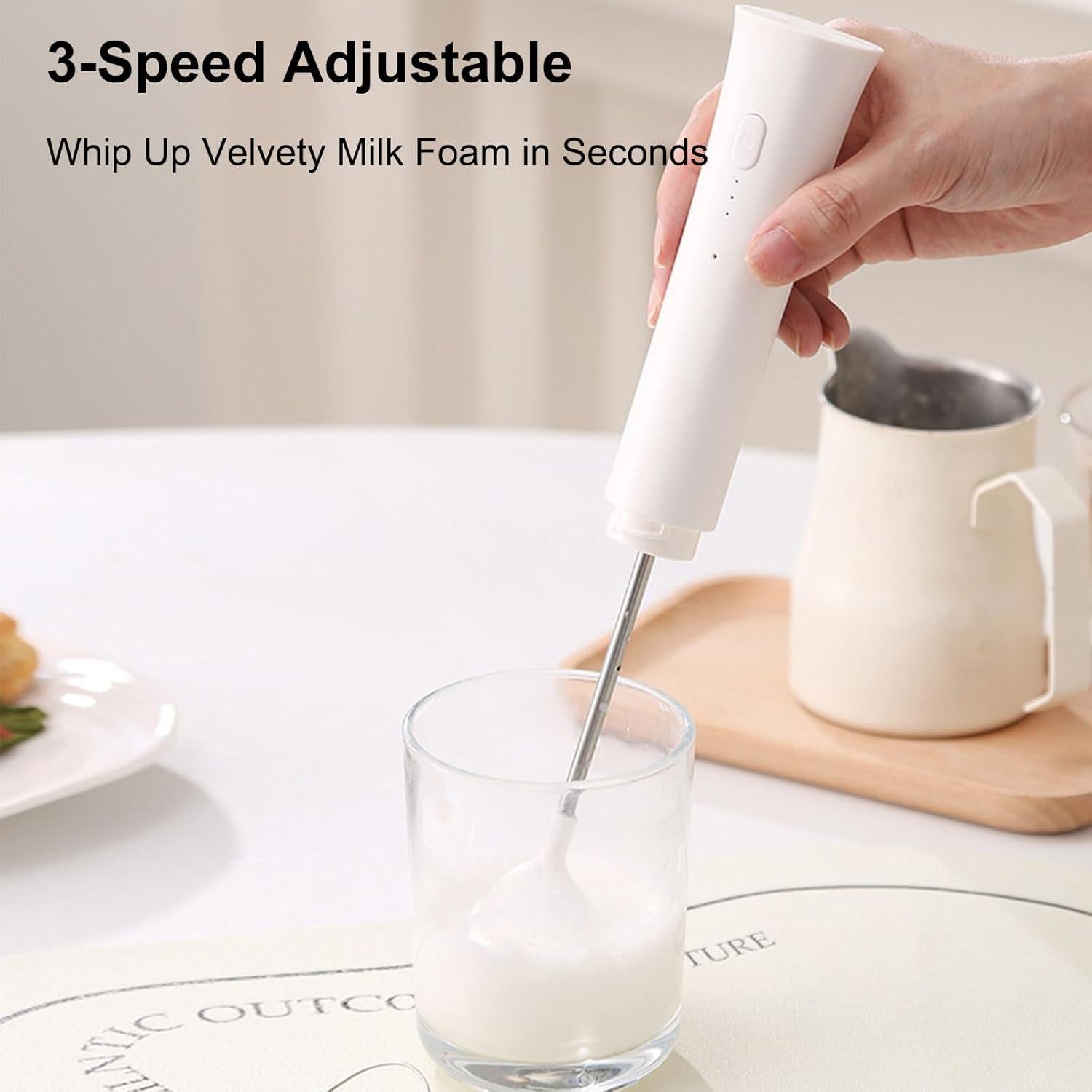 Batidor de Leche Eléctrico DENENTT NPQ04 Silencioso 15s