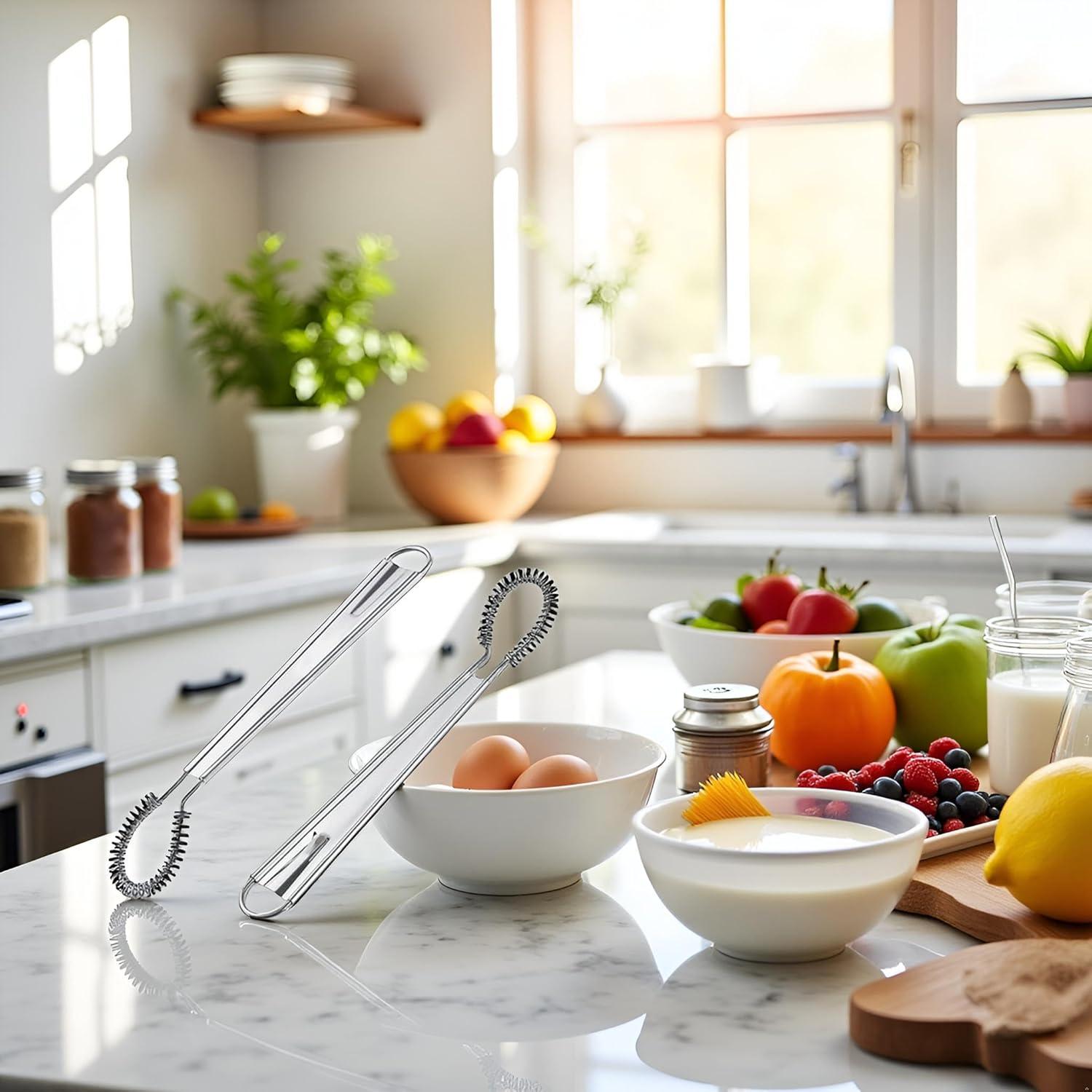 Batidor de Huevos Manual Myuiao de Acero Inoxidable Mini