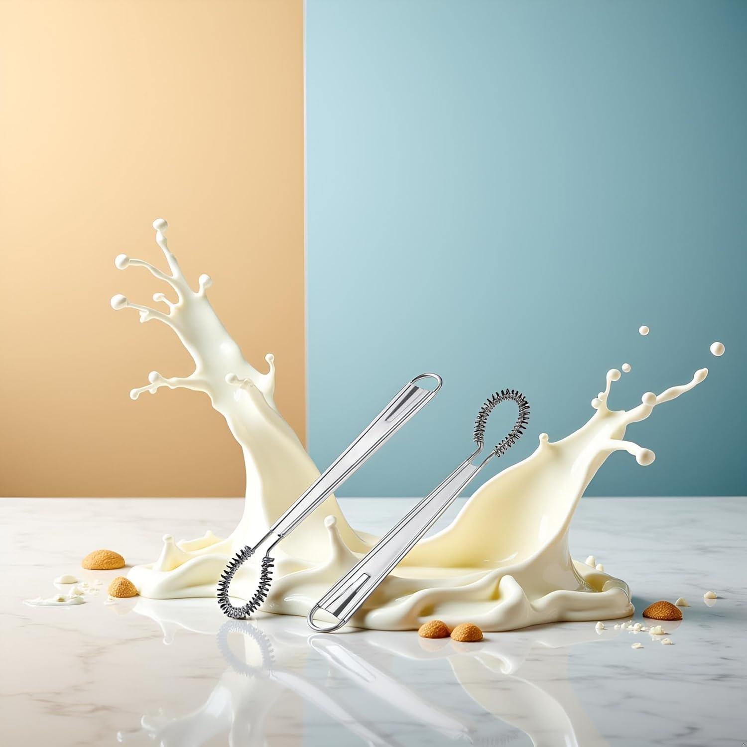 Batidor de Huevos Manual Myuiao de Acero Inoxidable Mini