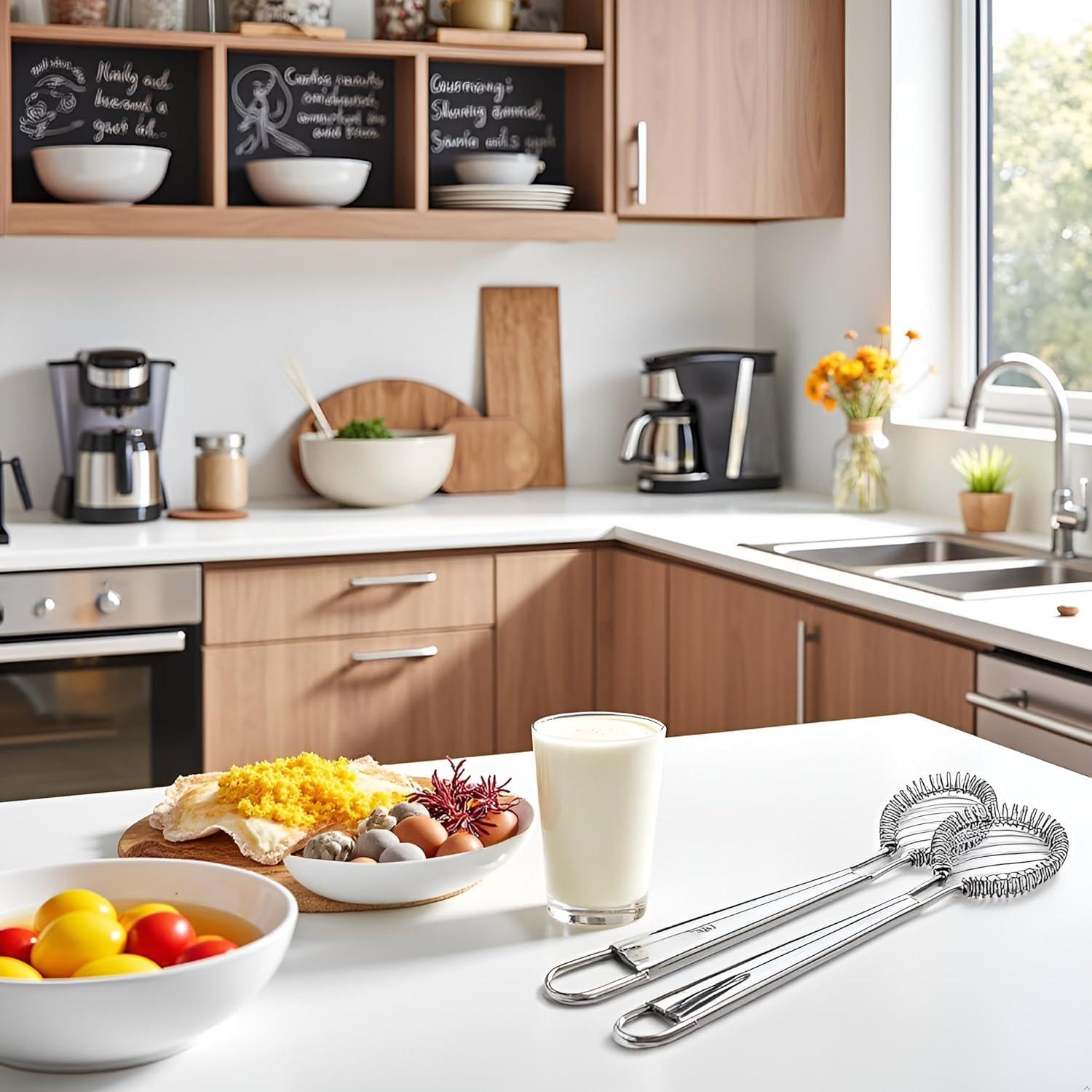 Batidor de Huevos Manual Myuiao de Acero Inoxidable Mini