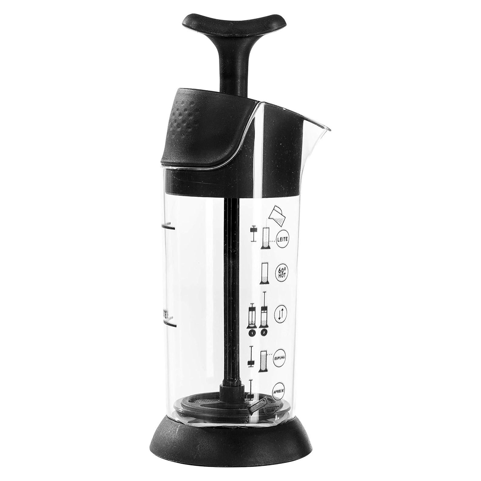 Espumador de Leche Manual Pressca 100 ml Negro - Sin BPA