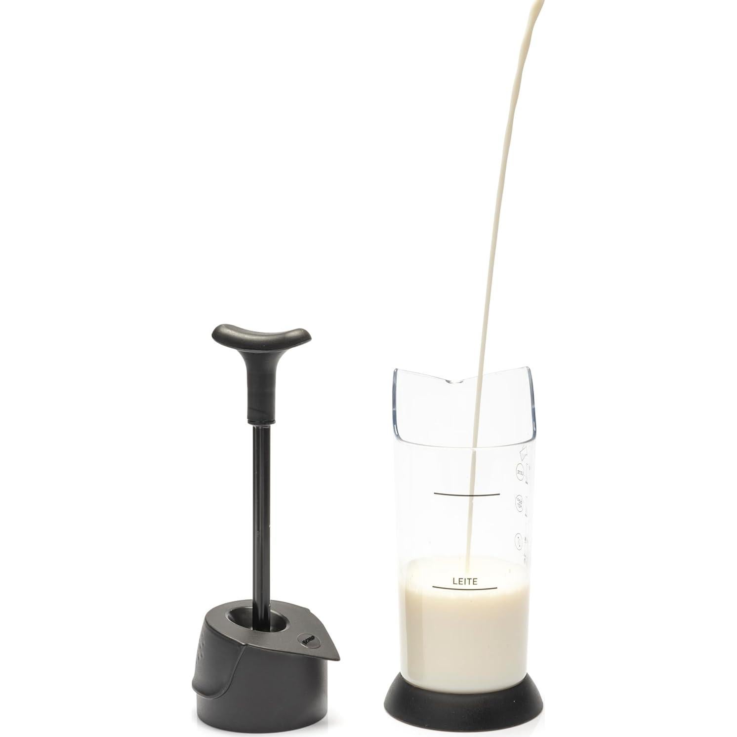 Espumador de Leche Manual Pressca 100 ml Negro - Sin BPA