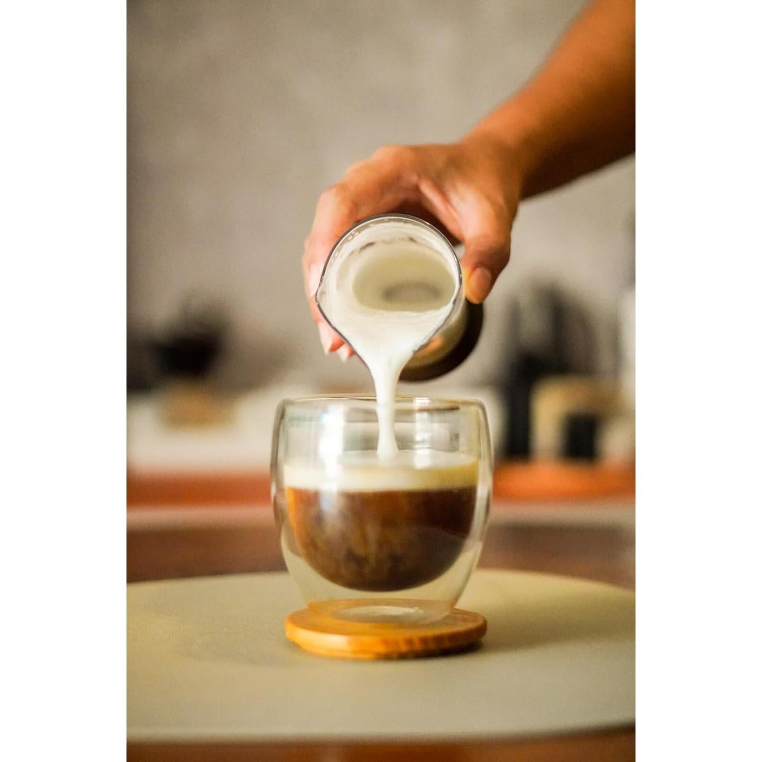 Espumador de Leche Manual Pressca 100 ml Negro - Sin BPA