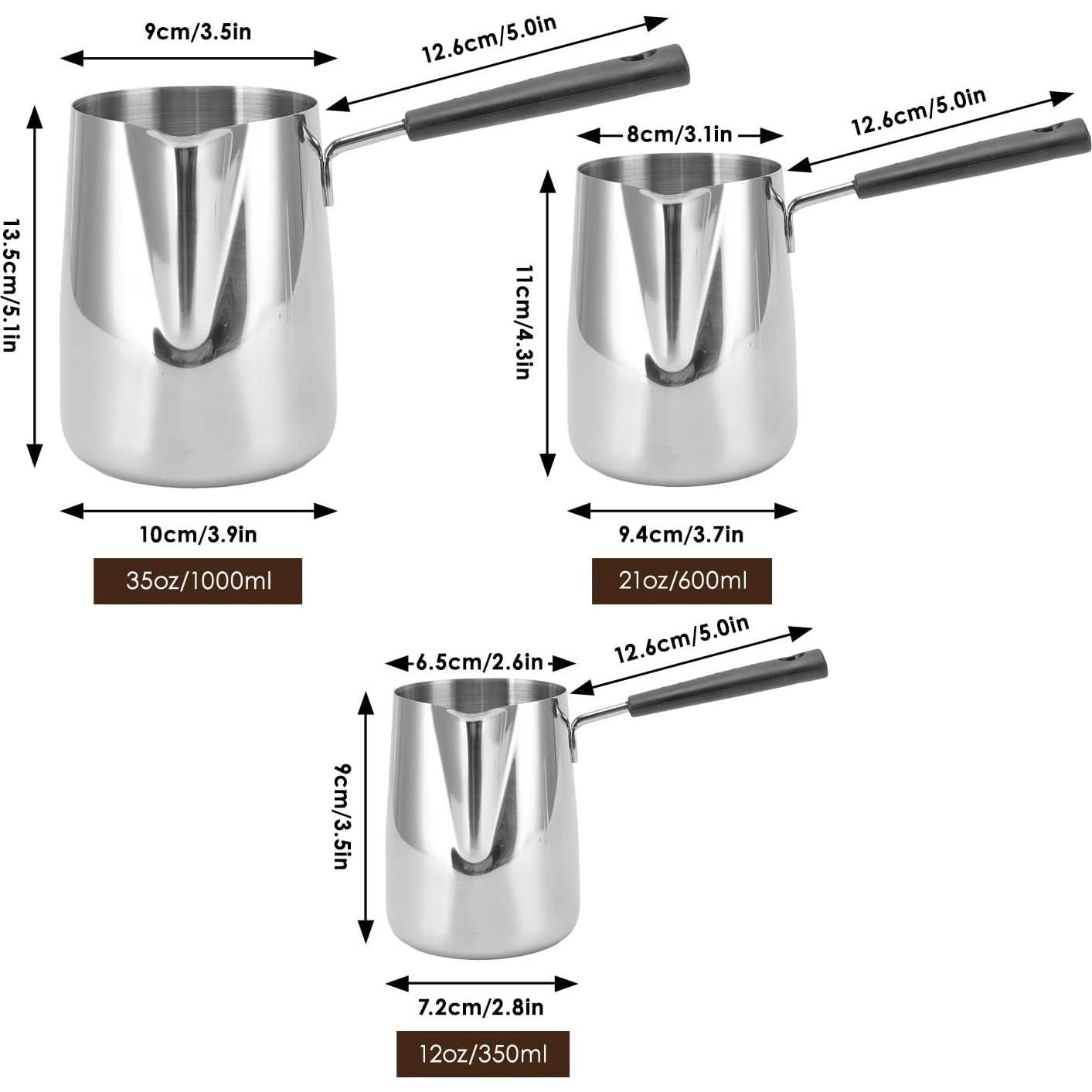 Cafetera Turca Clásica Hapivida 350ml Acero Inoxidable