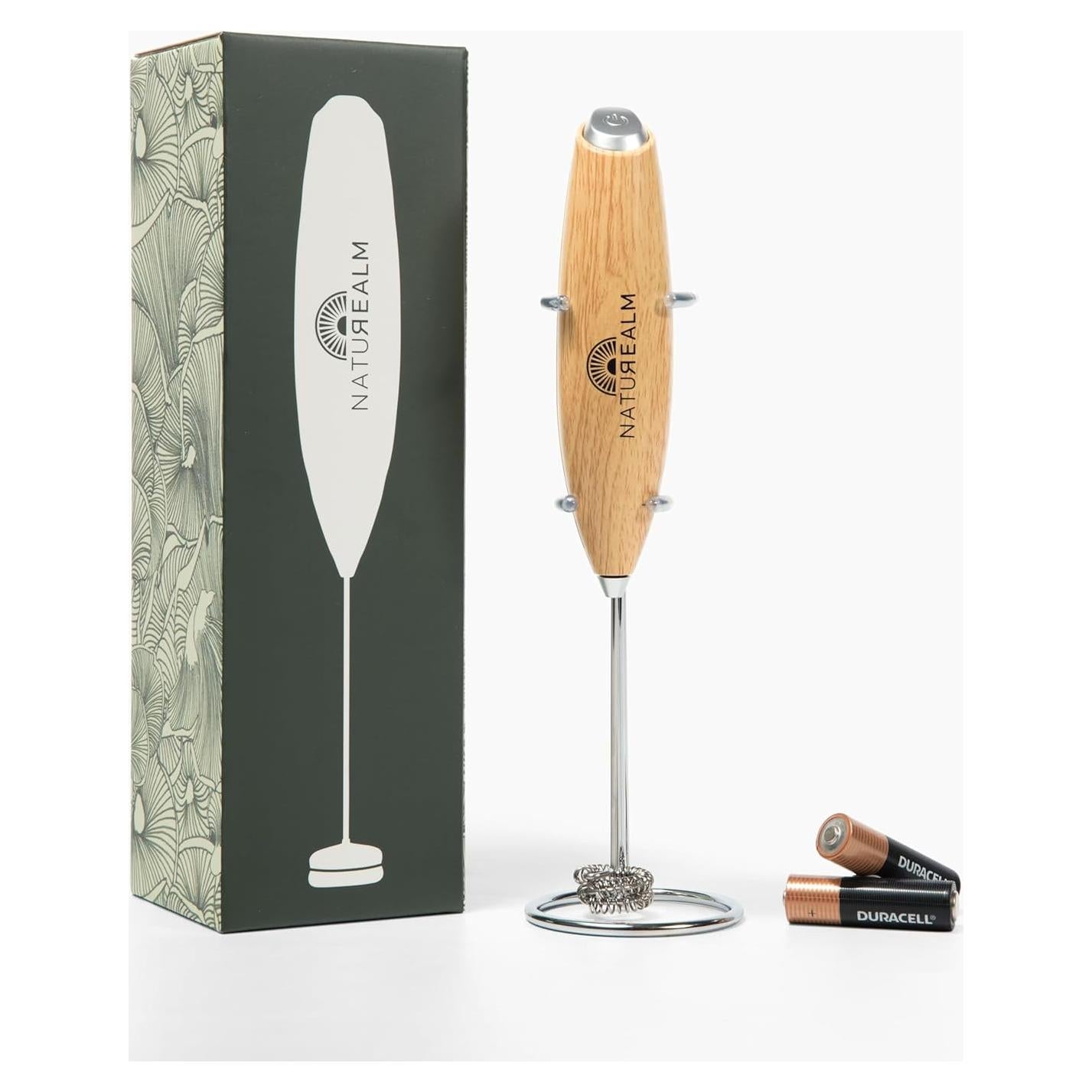 Batidor de Café Naturealm Eléctrico Portátil con Soporte