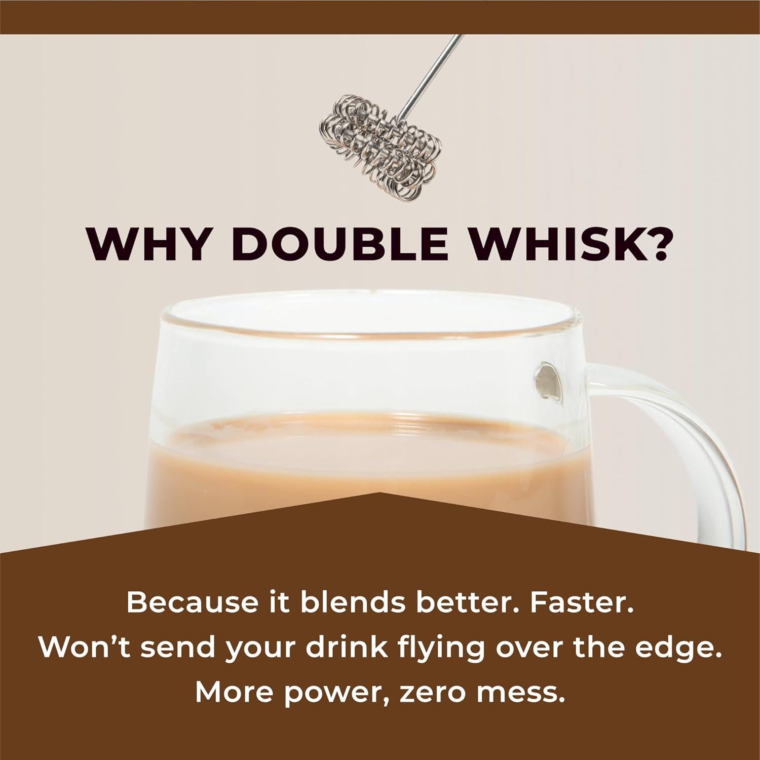 Batidor de Café Naturealm Eléctrico Portátil con Soporte