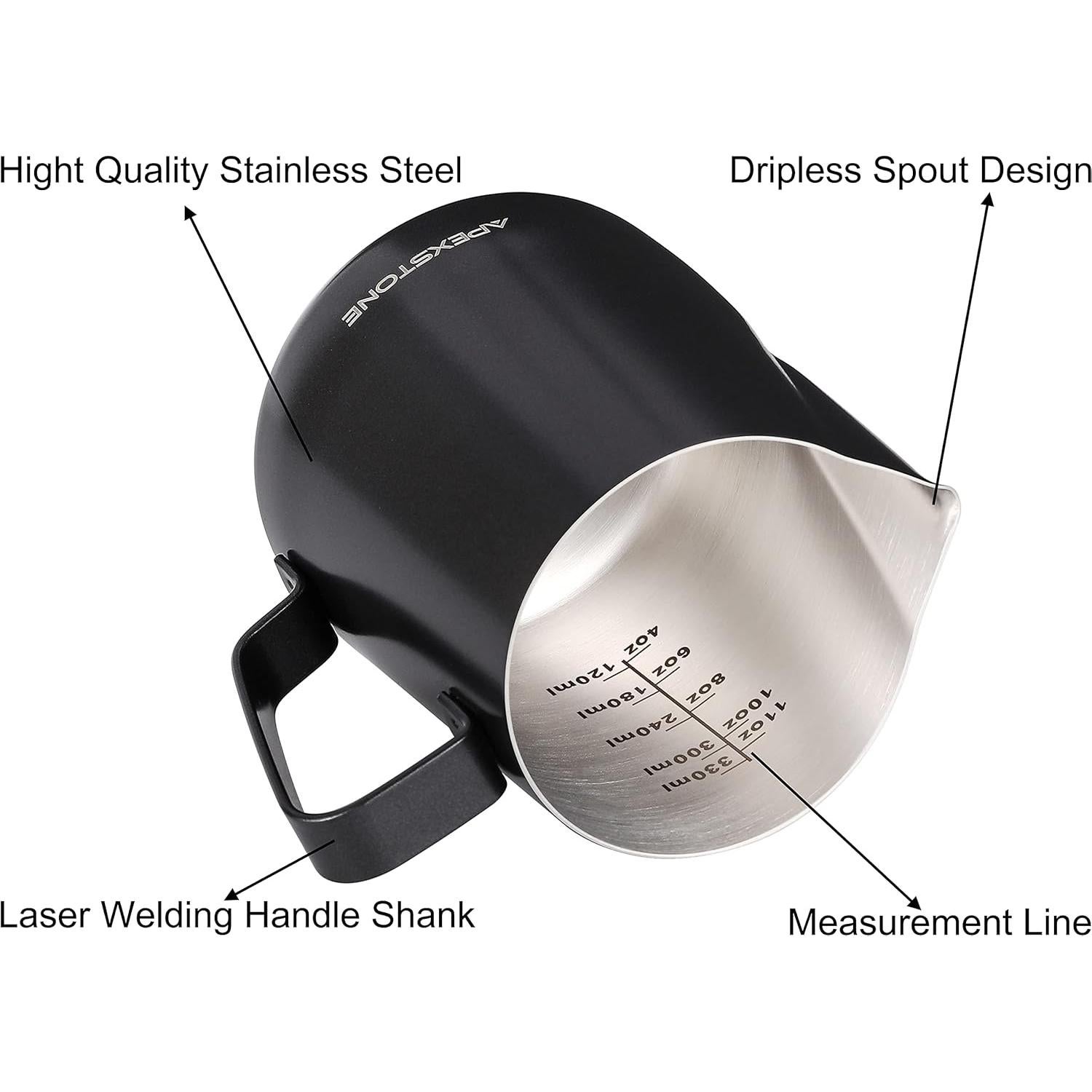 Jarra de Vapor para Espuma de Leche Apexstone 350 ml