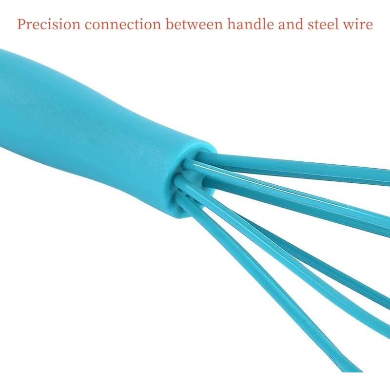 Juego de 6 Batidores de Silicona LZDGZZ - Mini Batidores Azul