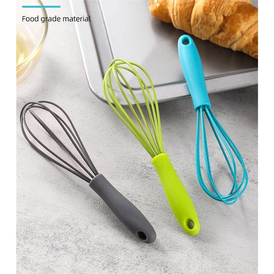 Juego de 6 Batidores de Silicona LZDGZZ - Mini Batidores Azul