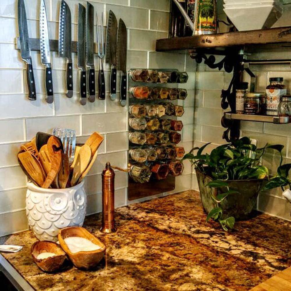 Estante Magnético de Especias Gneiss Spice 24 Tarros Acero Inoxidable