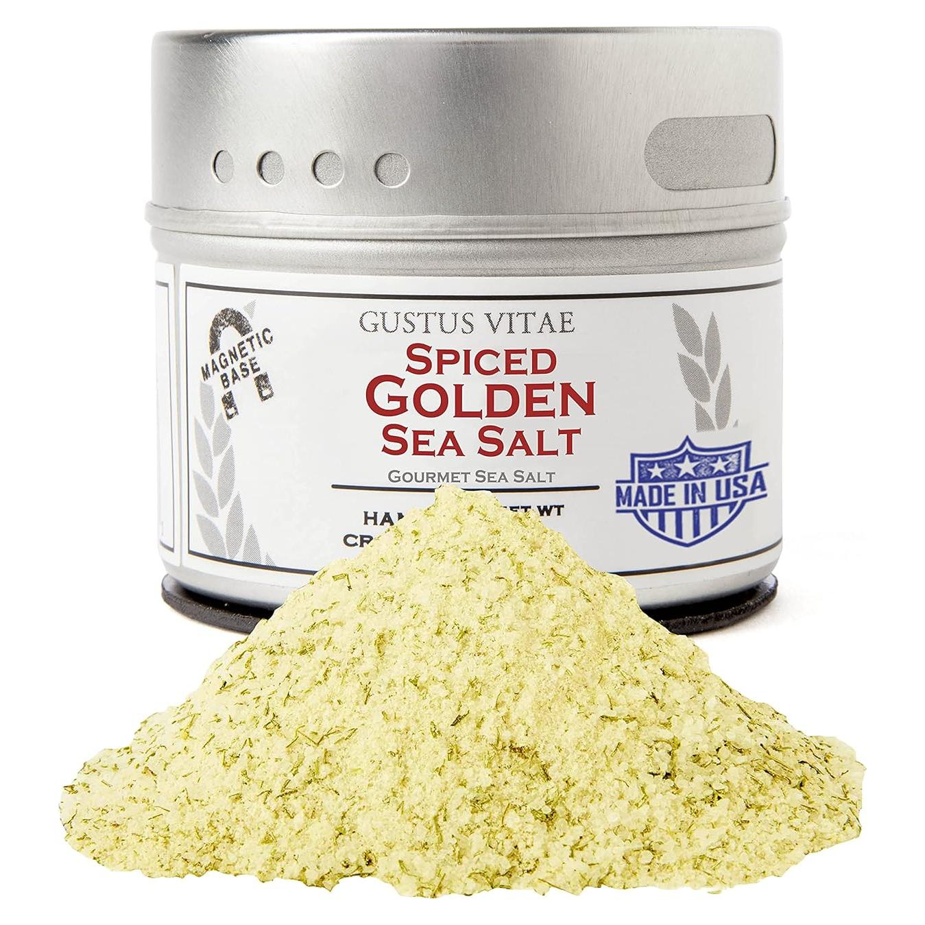 Sal Marina Dorada Especiada Gustus Vitae 65g - Sazonador Gourmet