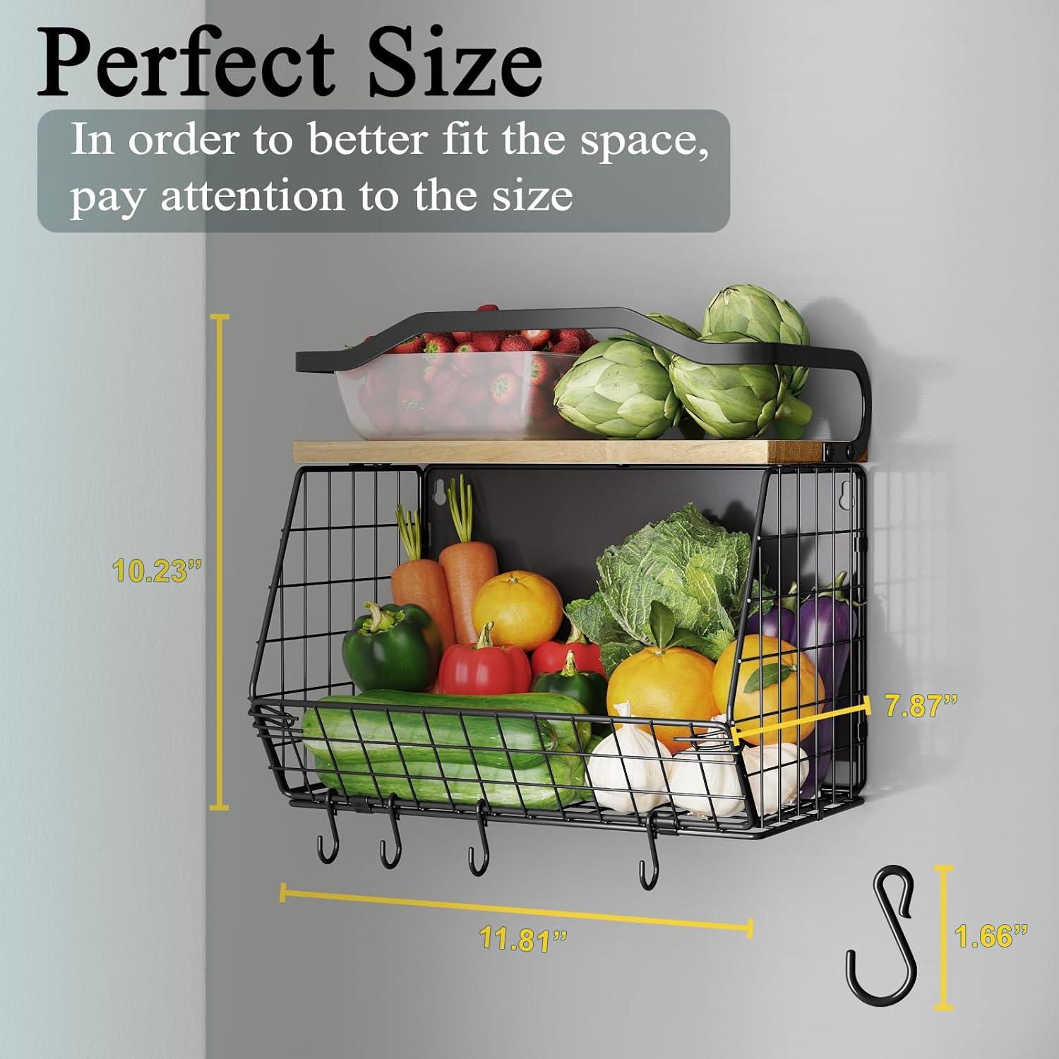 Estante Magnético Mefirt para Nevera con Tapa de Madera 32x20cm