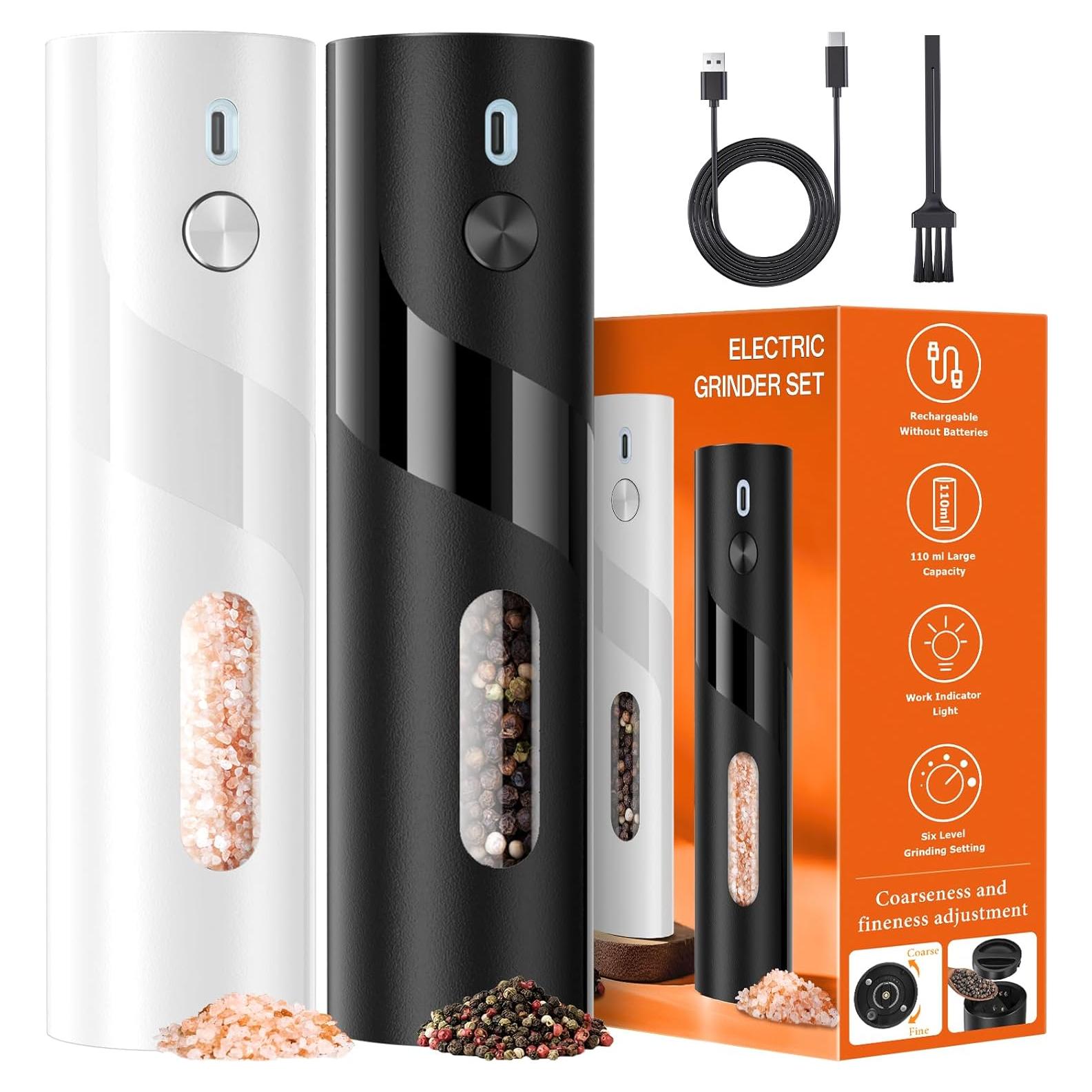 Juego de Molinillos Eléctricos de Sal y Pimienta SmartTrends 110ml