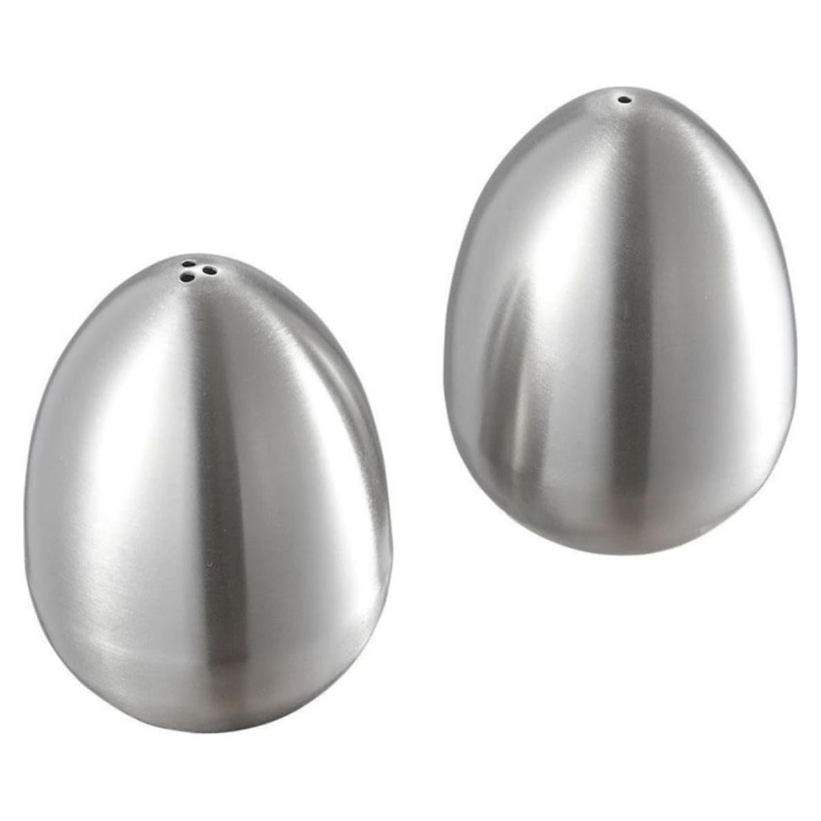 Botellas de Especias en Forma de Huevo Acero Inoxidable STOBAZA