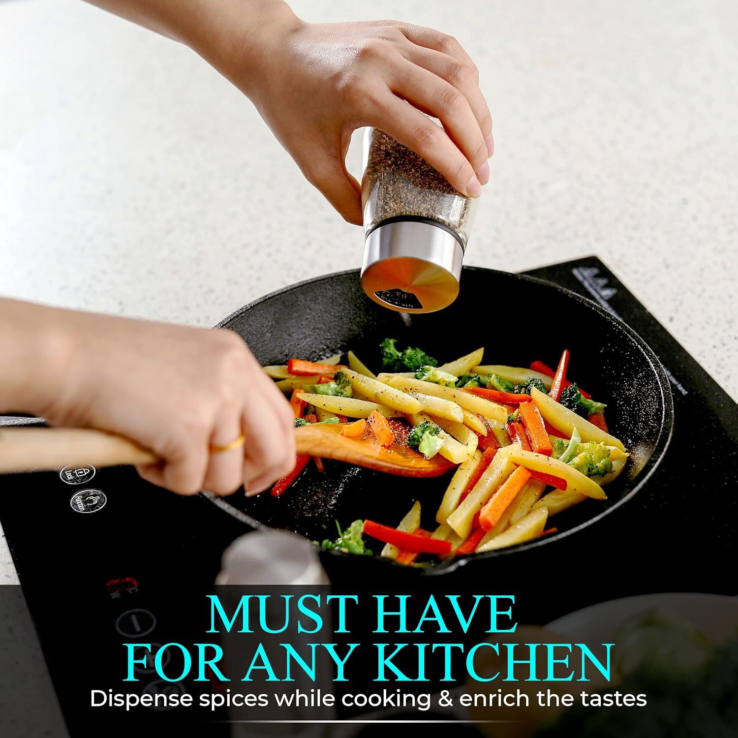 Salero y Pimentero Ajustable Kitchen-GO de Acero Inoxidable