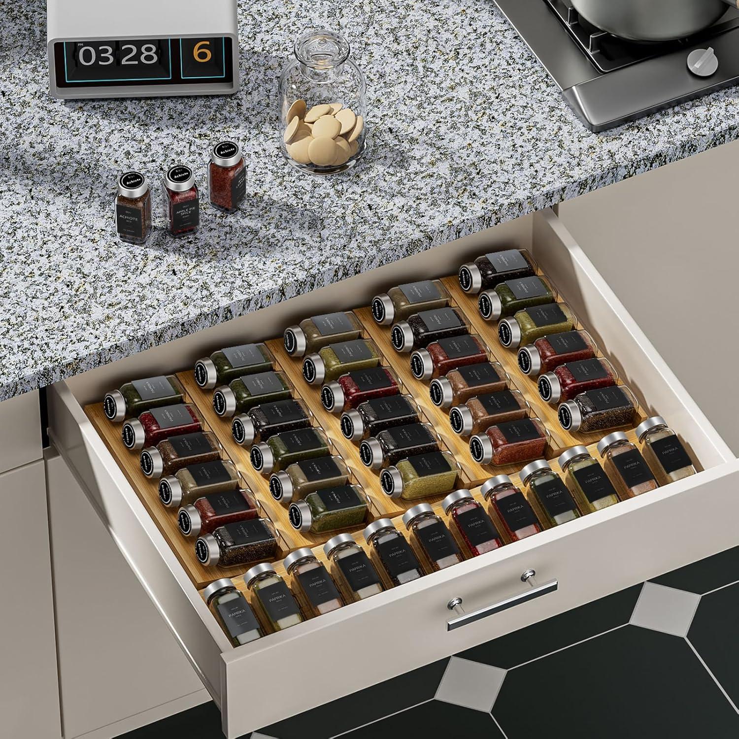 Set de 6 Tarros de Especias de Vidrio OHHLIHOME 118ml