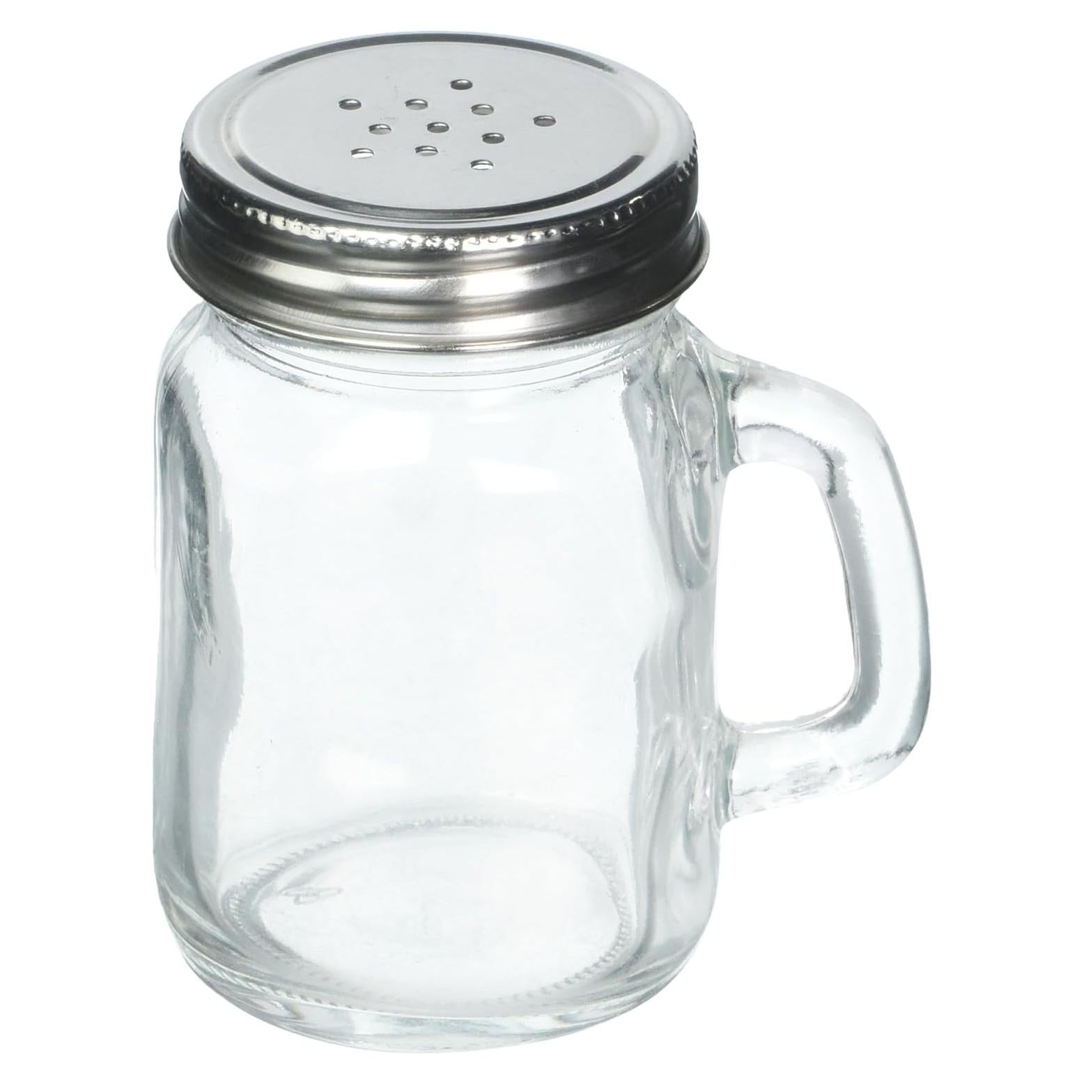 Shaker de vidrio Mason Tablecraft 120 g con tapa de metal