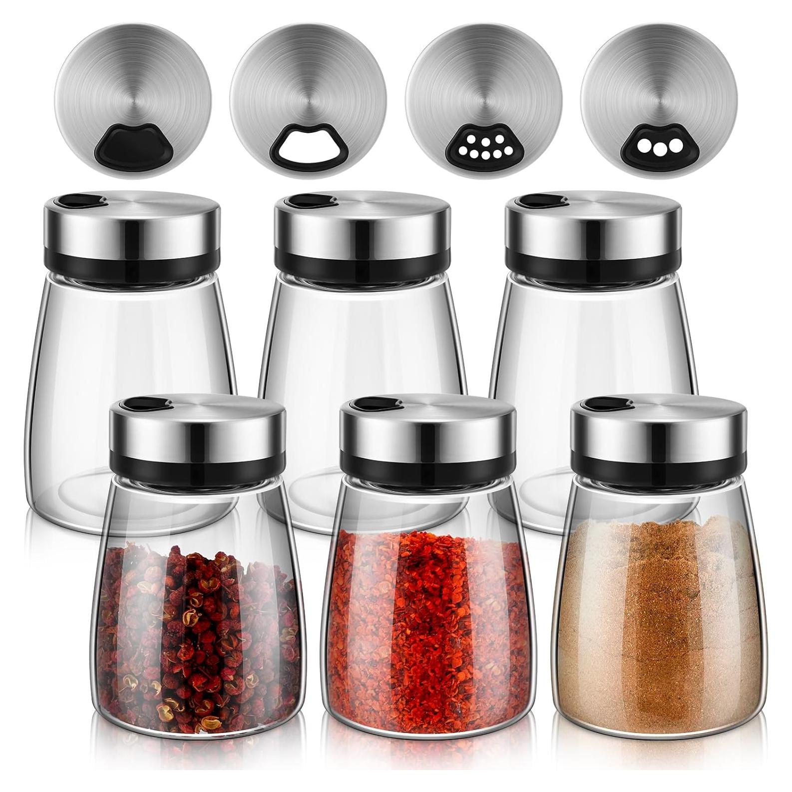 Juego de Saleros y Pimenteros Zhehao 6 Pcs Vidrio 180 ml