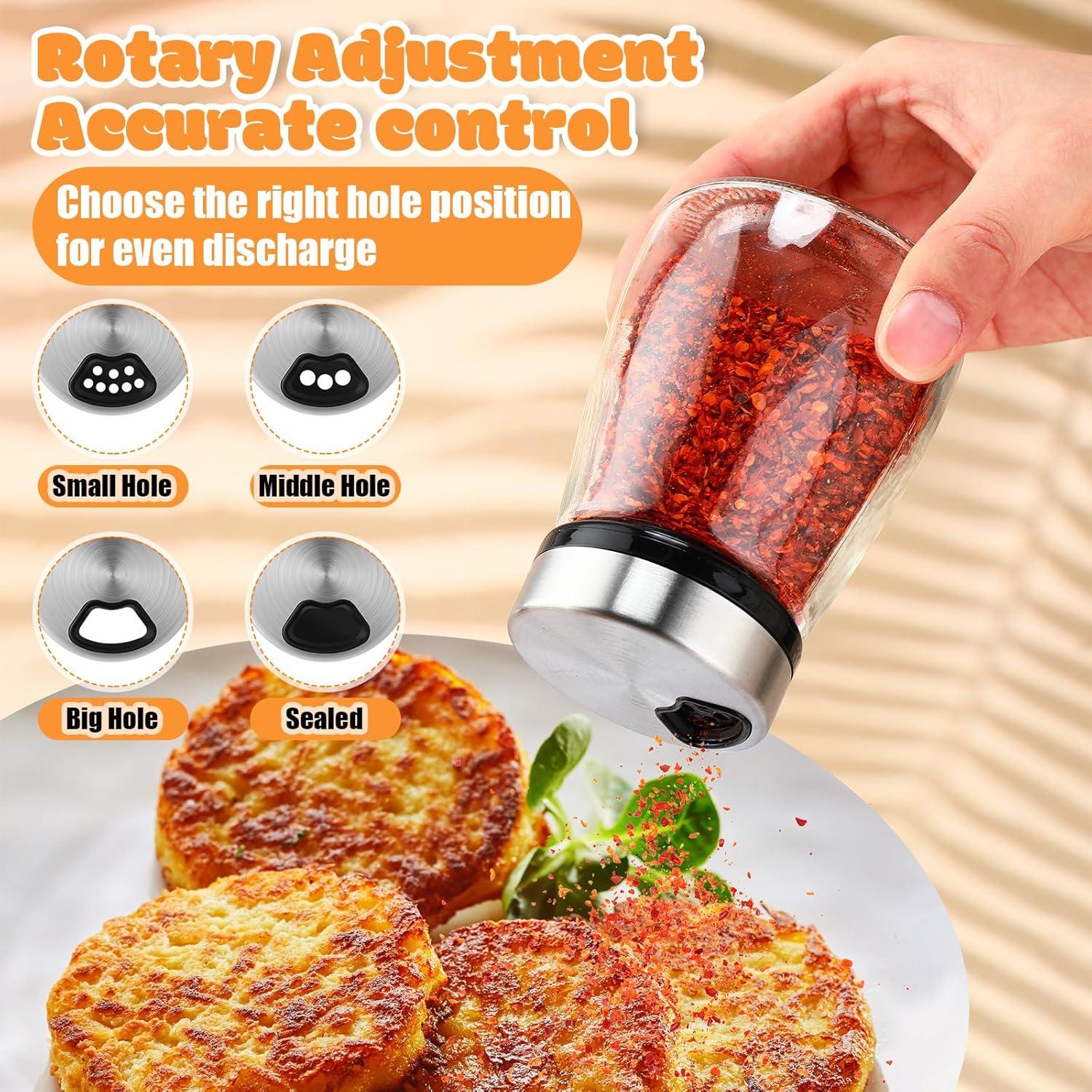 Juego de Saleros y Pimenteros Zhehao 6 Pcs Vidrio 180 ml