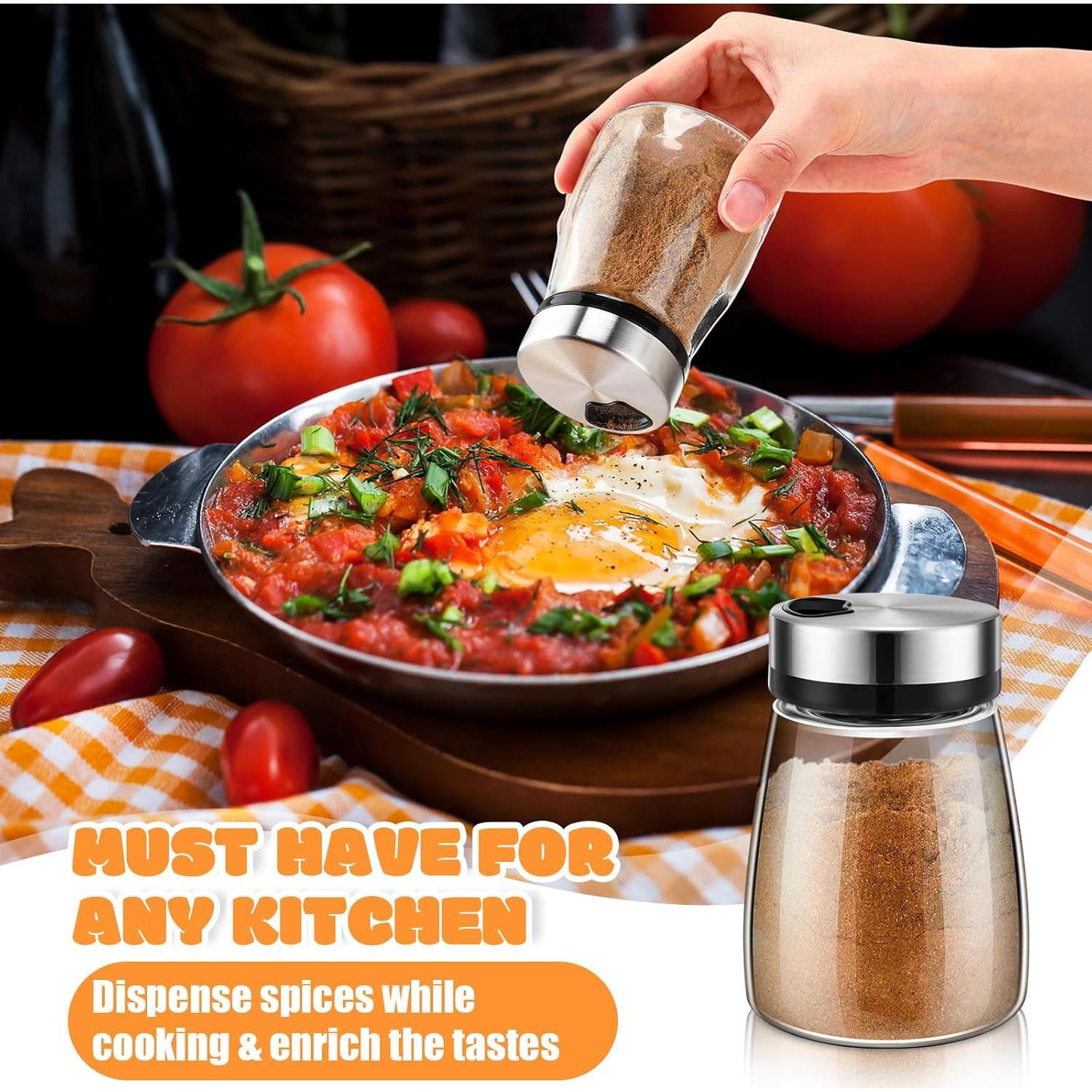 Juego de Saleros y Pimenteros Zhehao 6 Pcs Vidrio 180 ml