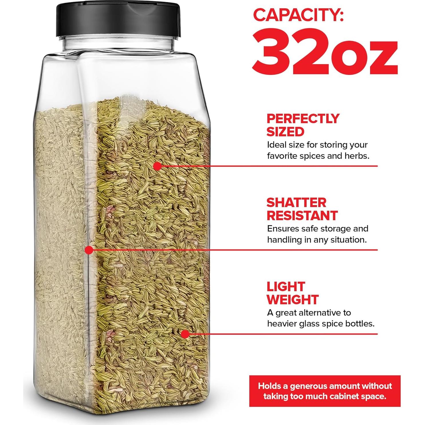 Paquete de 6 frascos de especias 0.95L Stock Your Home