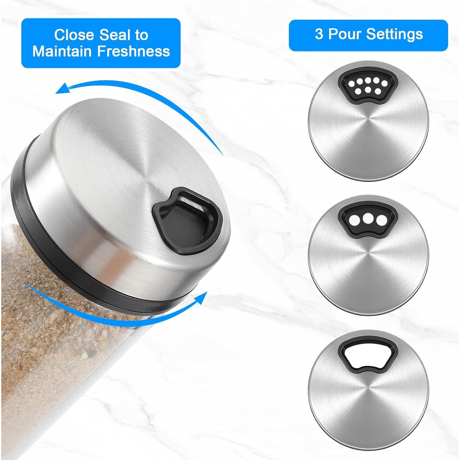 Juego de 6 tarros de especias de vidrio MAQUITA 207 ml