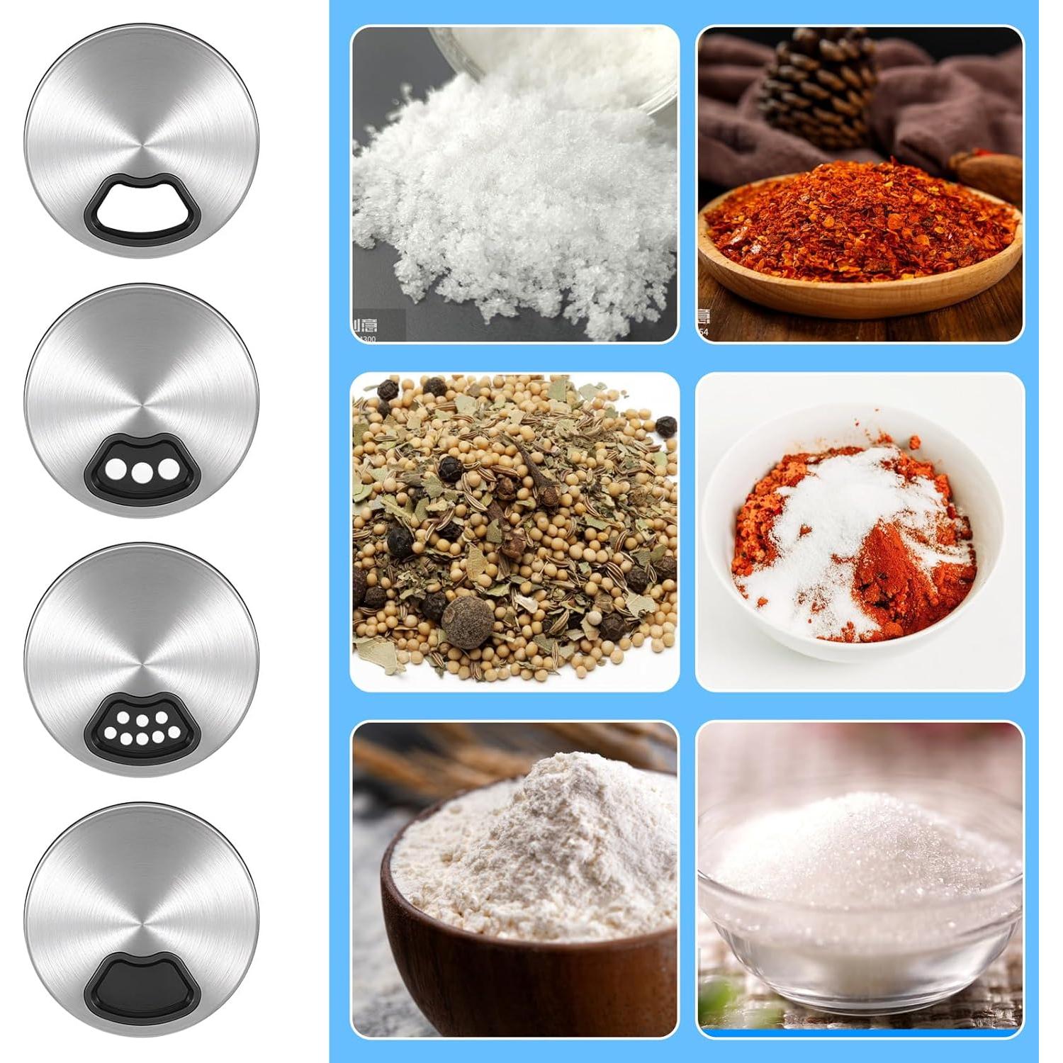 Juego de 6 tarros de especias de vidrio MAQUITA 207 ml