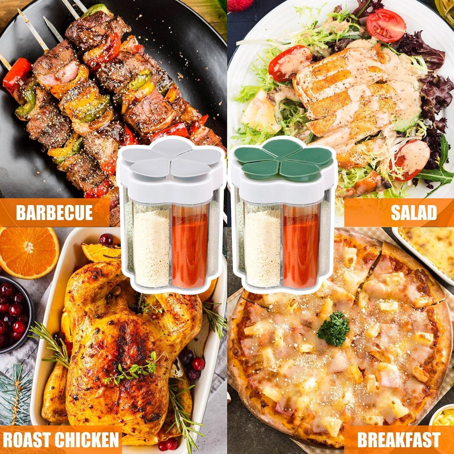 Contenedor de Especias 5 en 1 Tahonuss - 2 Piezas Portátil