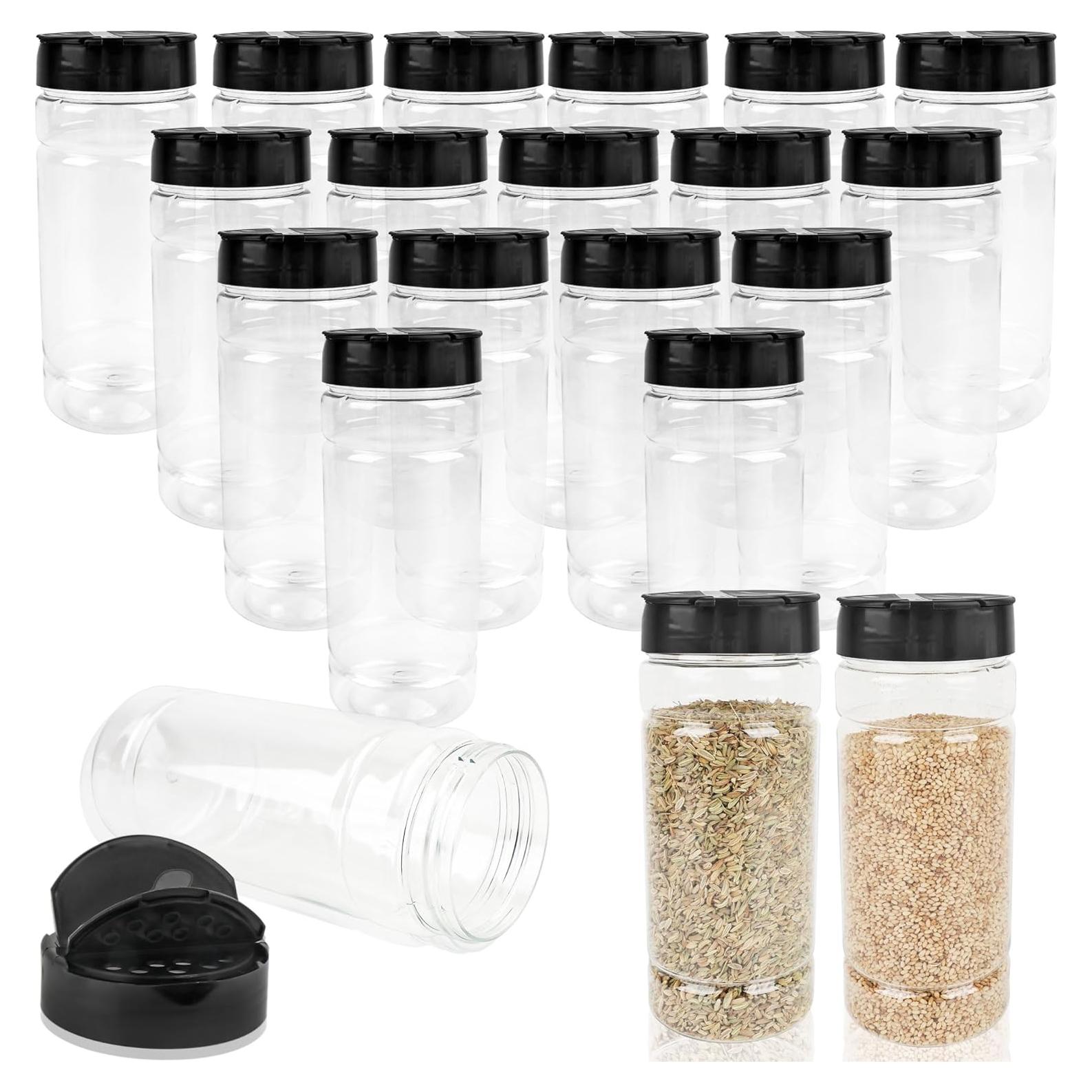 Paquete de 20 frascos de especias Conagel 480 ml con tapa shaker