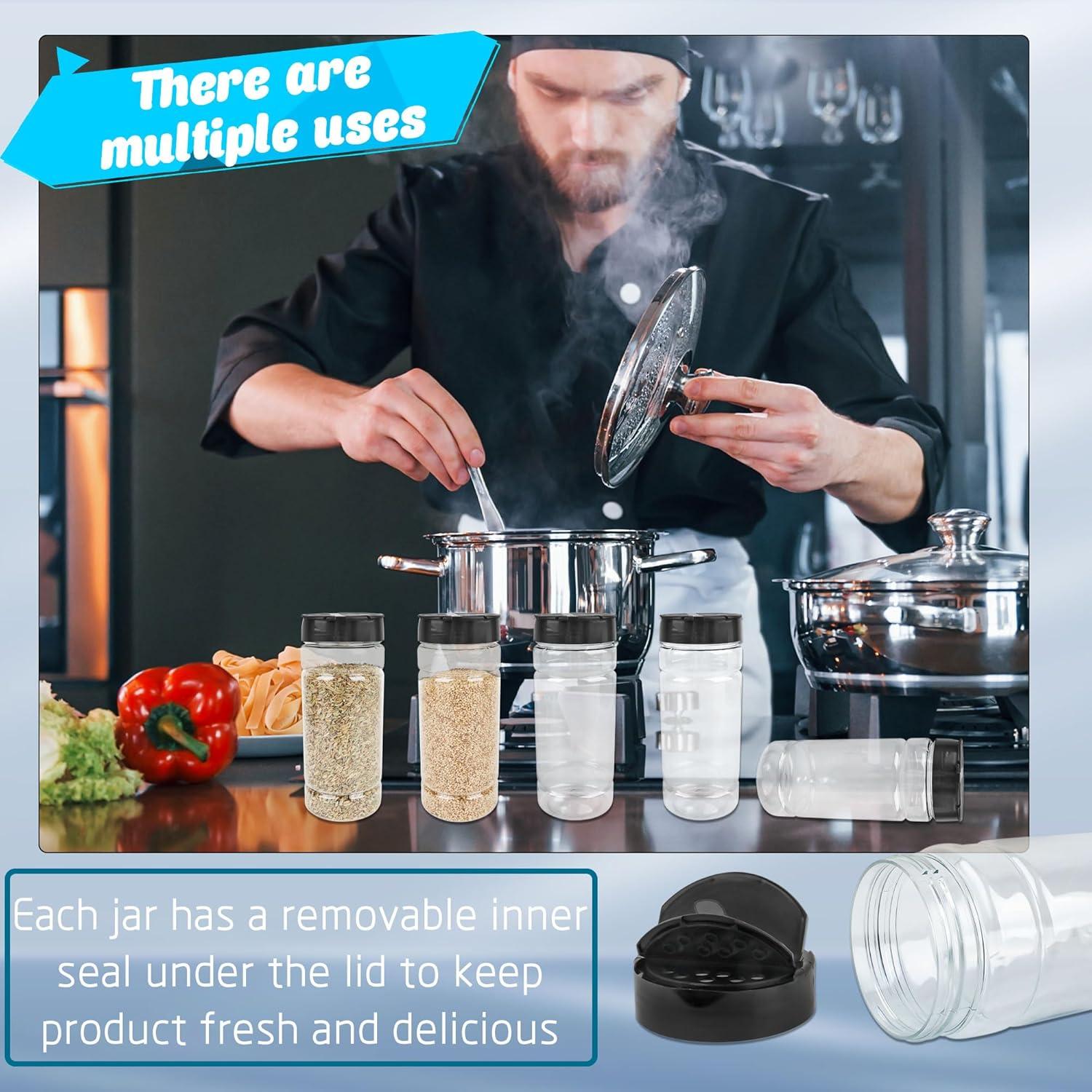 Paquete de 20 frascos de especias Conagel 480 ml con tapa shaker