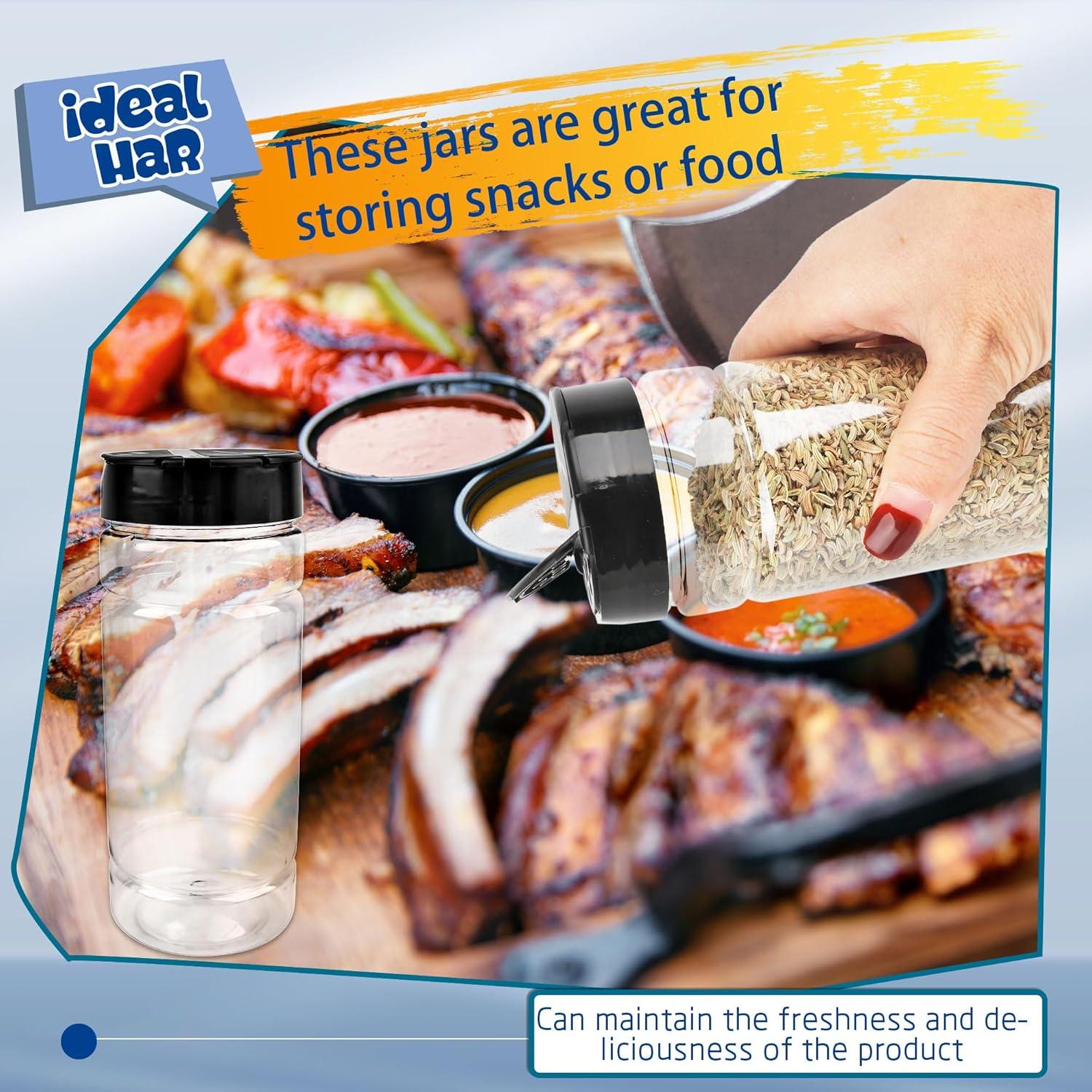 Paquete de 20 frascos de especias Conagel 480 ml con tapa shaker