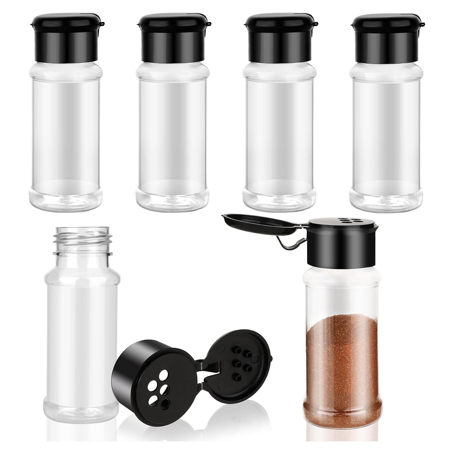 Paquete de 6 Tarros de Especias Plástico Transparente 90 ml