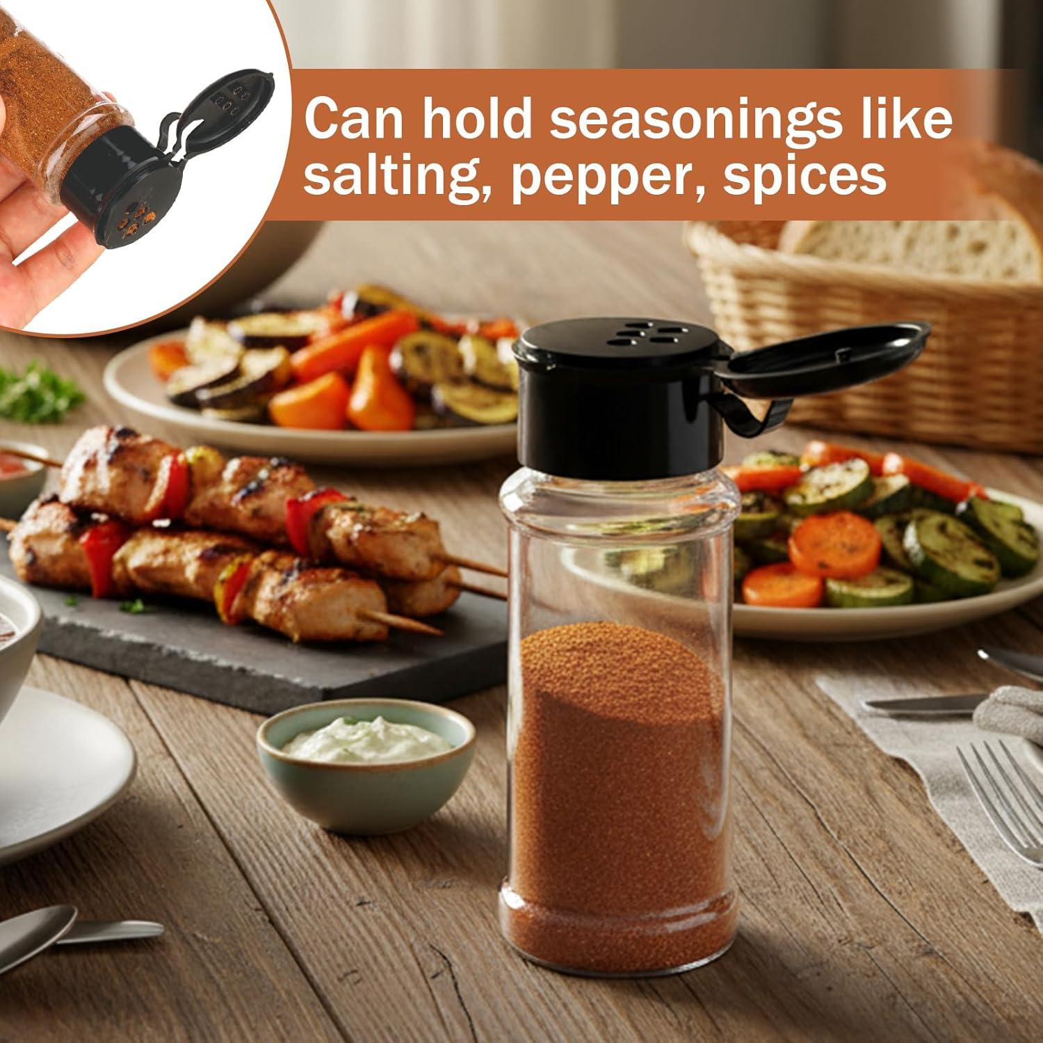 Paquete de 6 Tarros de Especias Plástico Transparente 90 ml