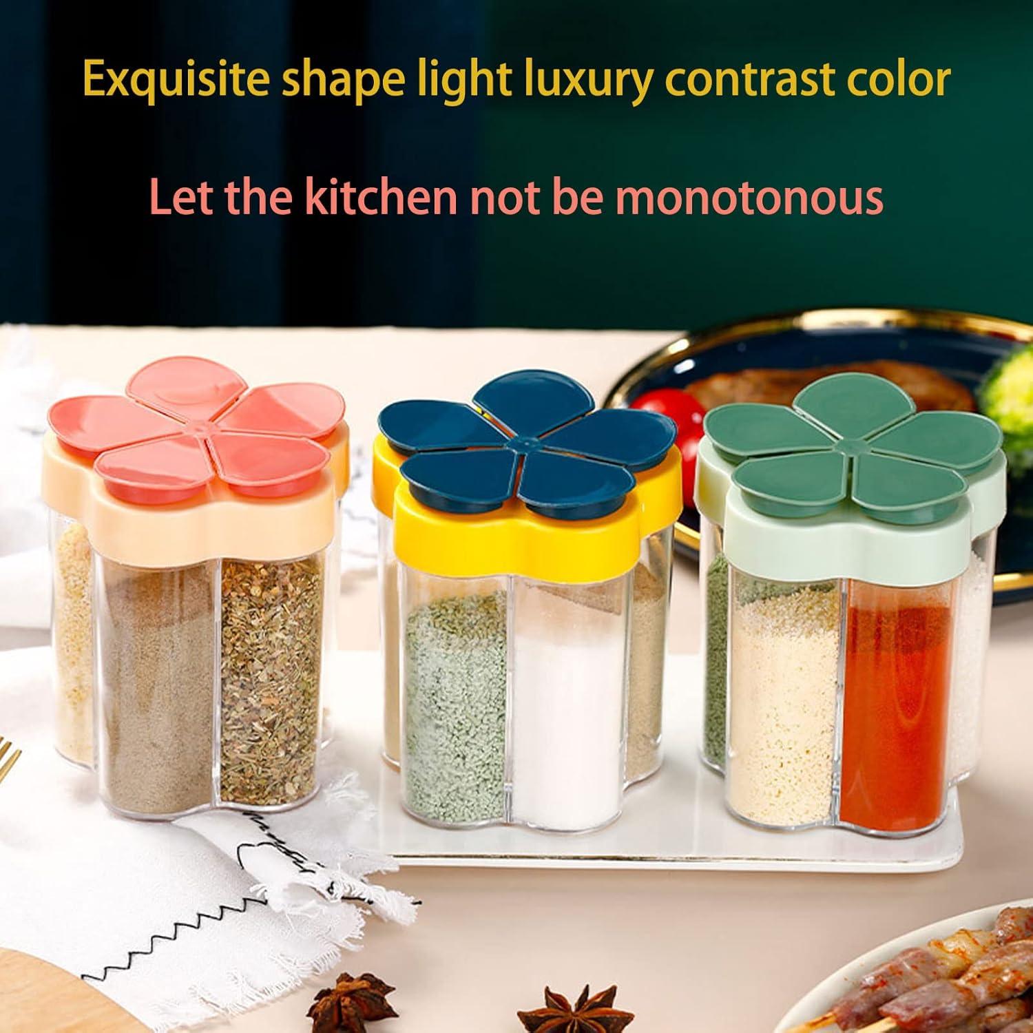 Contenedor de Especias 5 en 1 Verde con Tapa Hermética