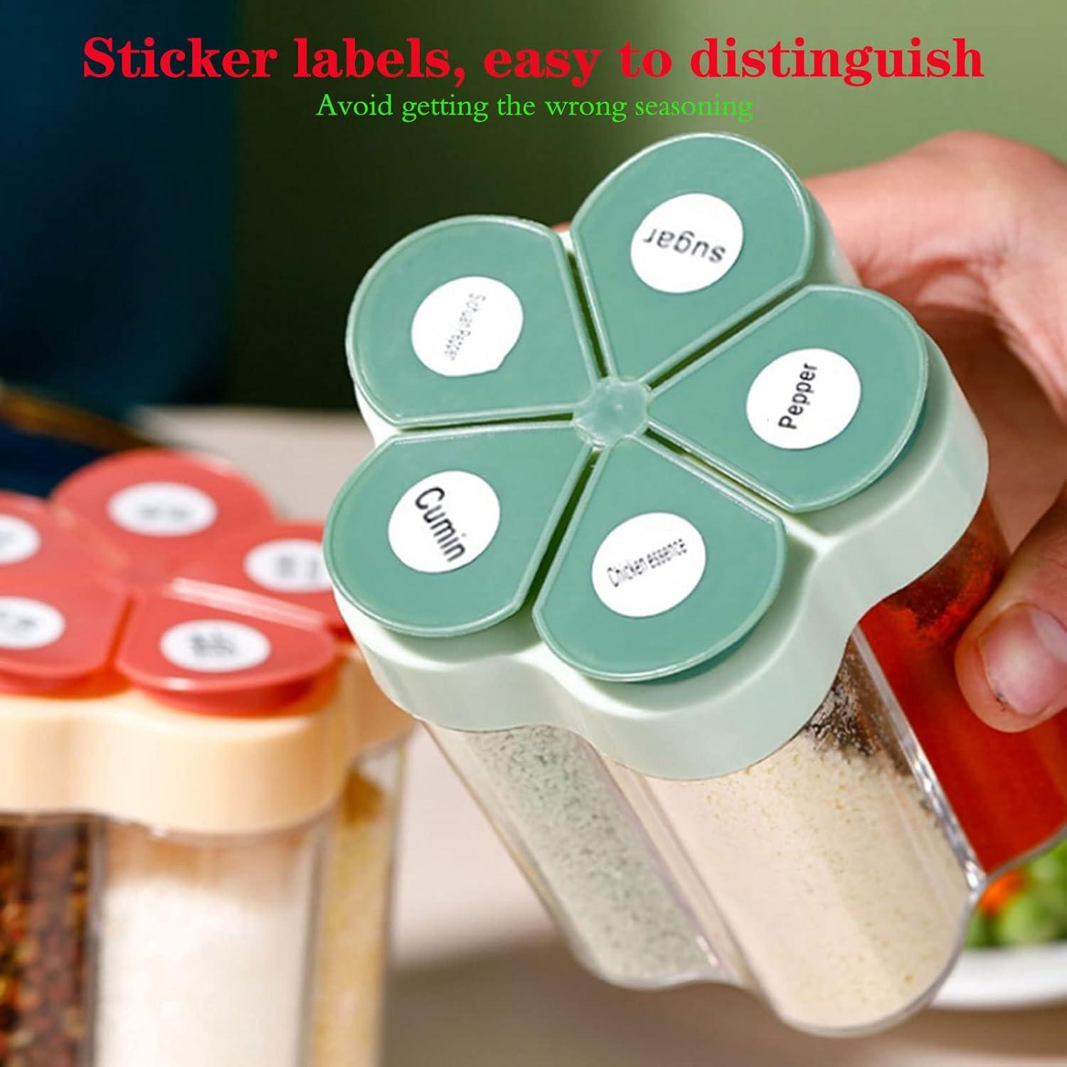 Contenedor de Especias 5 en 1 Verde con Tapa Hermética