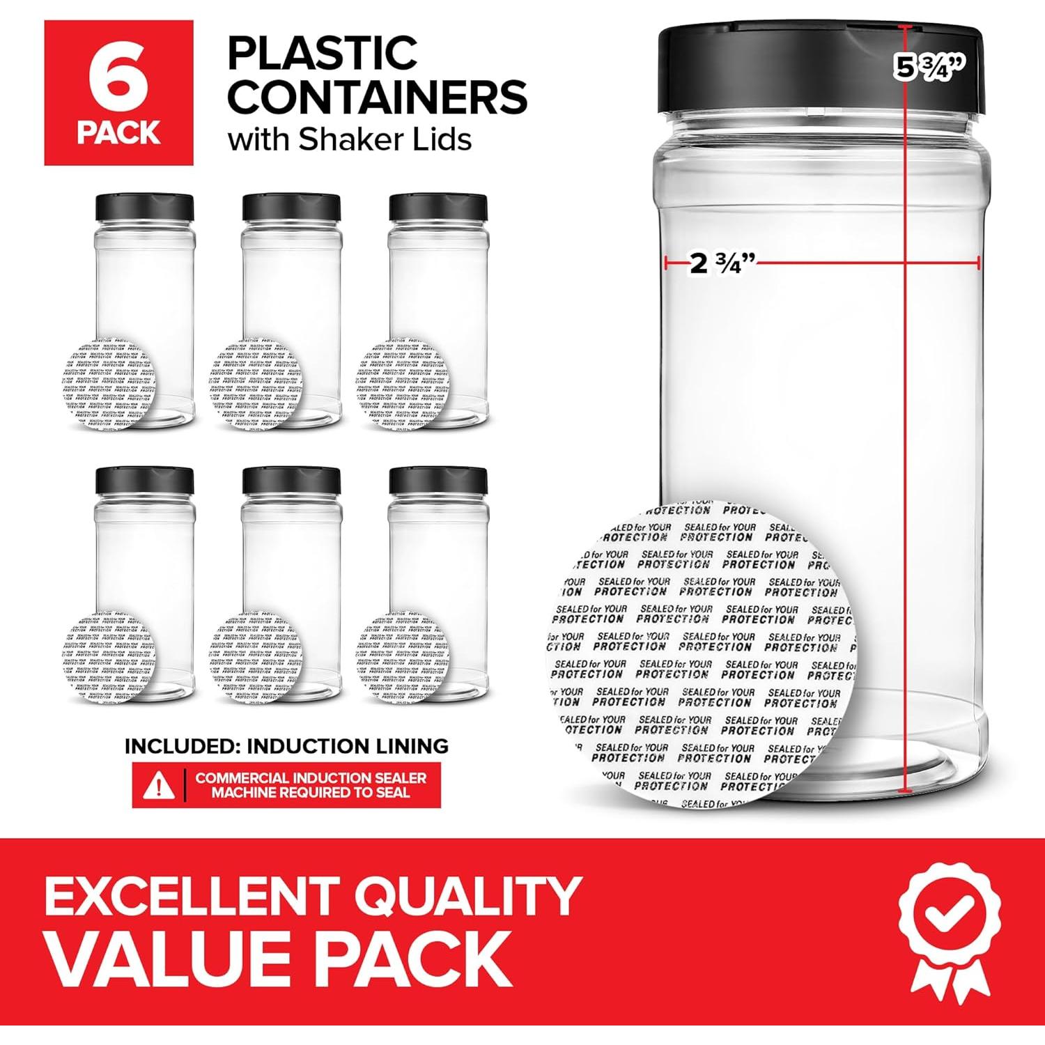 Paquete de 6 tarros de especias 473 ml Stock Your Home