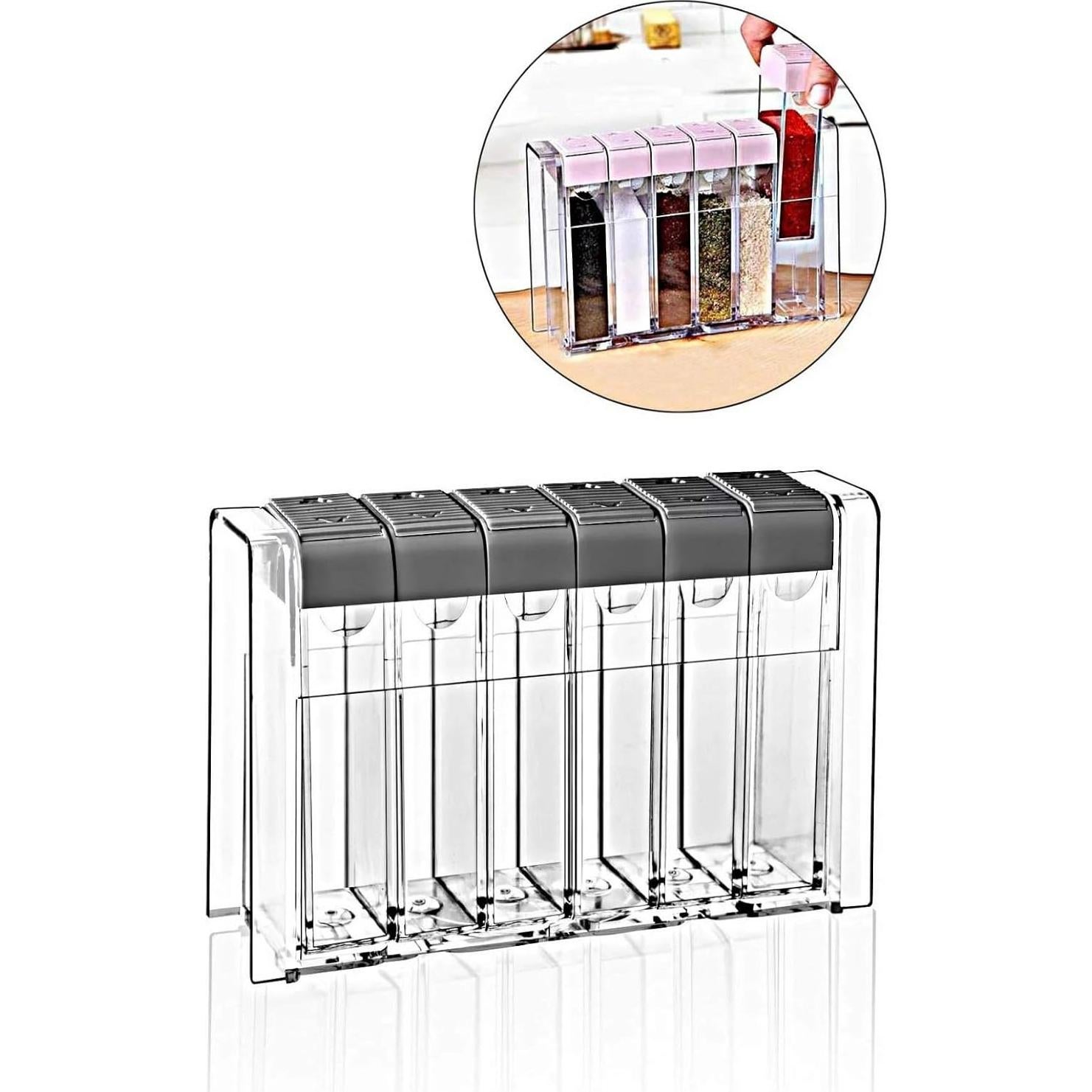 Set de 6 Tarros de Especias Portátiles Glittering Bazaar