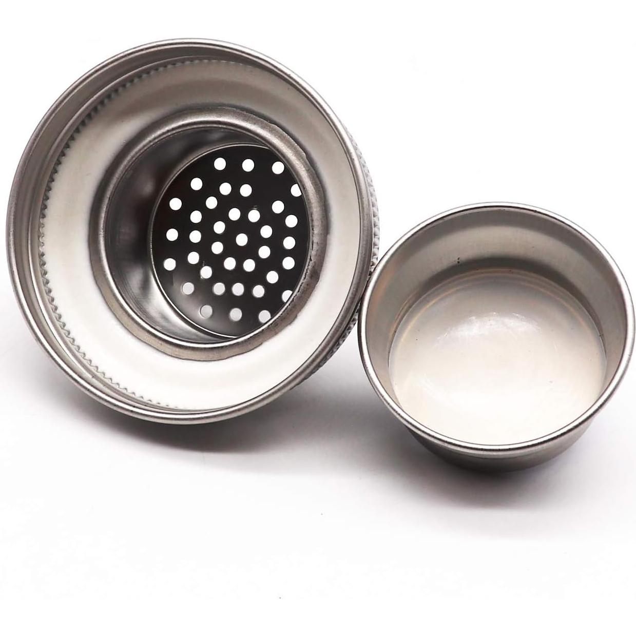 Paquete de 2 tapas de shaker Together-life de acero inoxidable