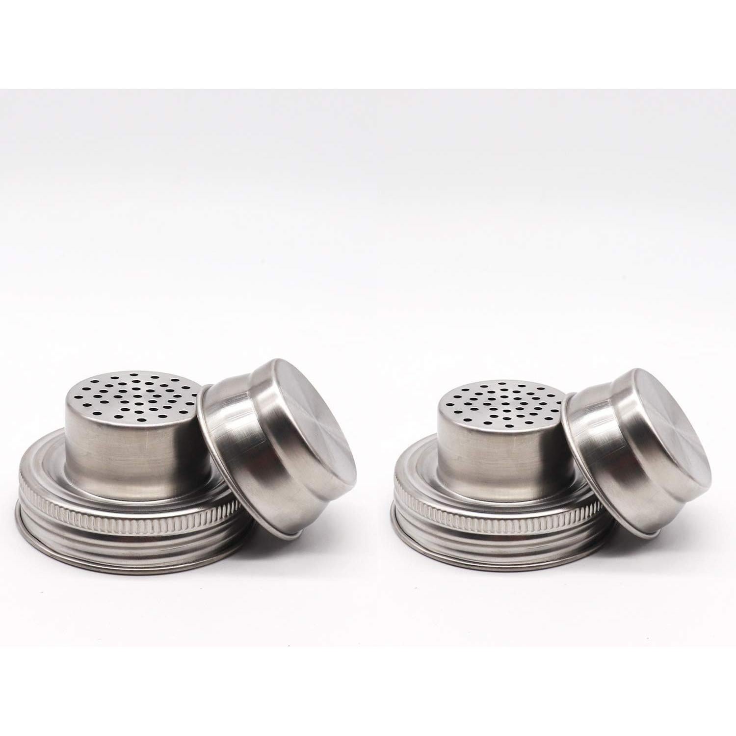 Paquete de 2 tapas de shaker Together-life de acero inoxidable