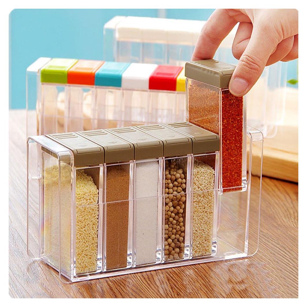 Set de 6 Tarros de Especias Windspeed con Bandeja - Portátil