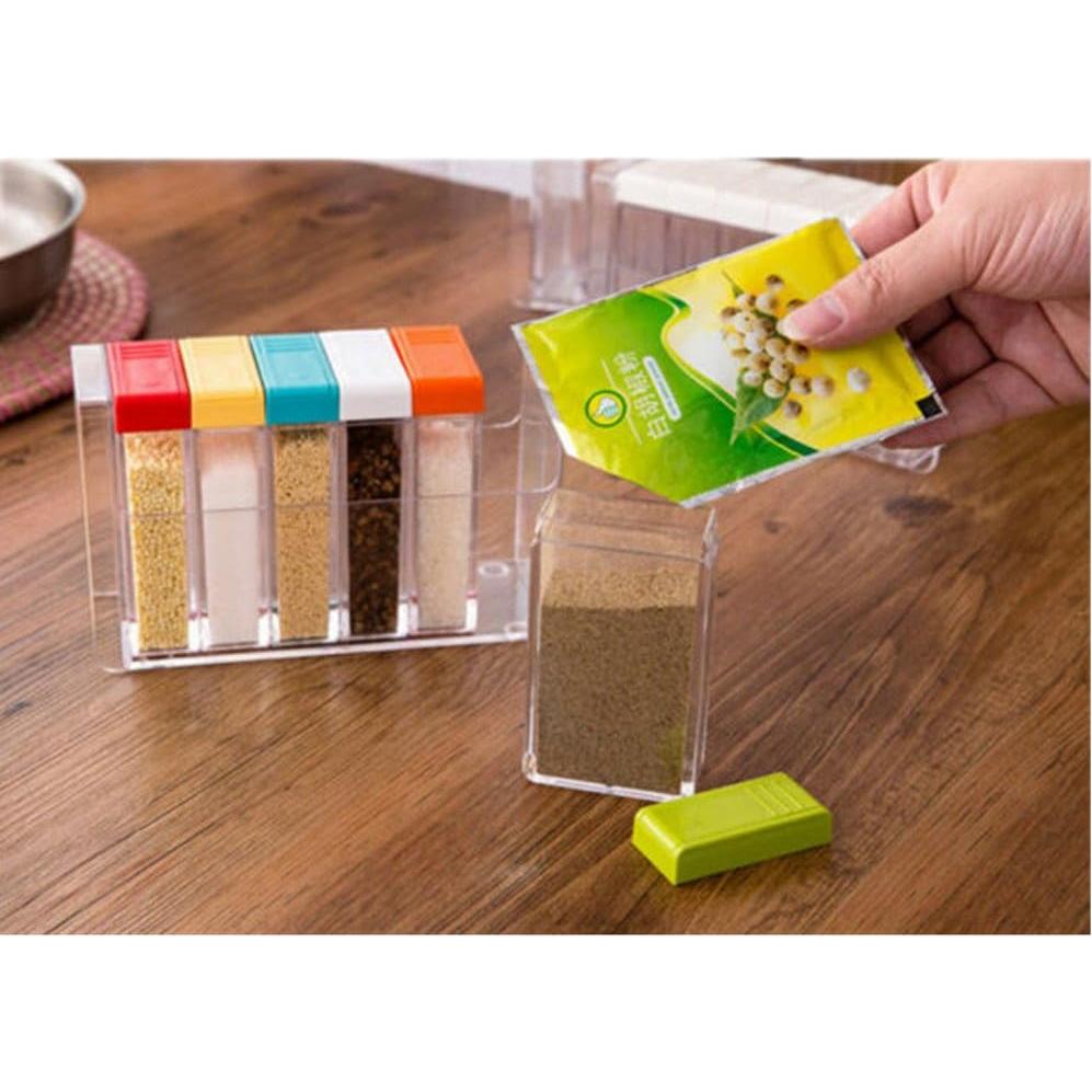 Set de 6 Tarros de Especias Windspeed con Bandeja - Portátil