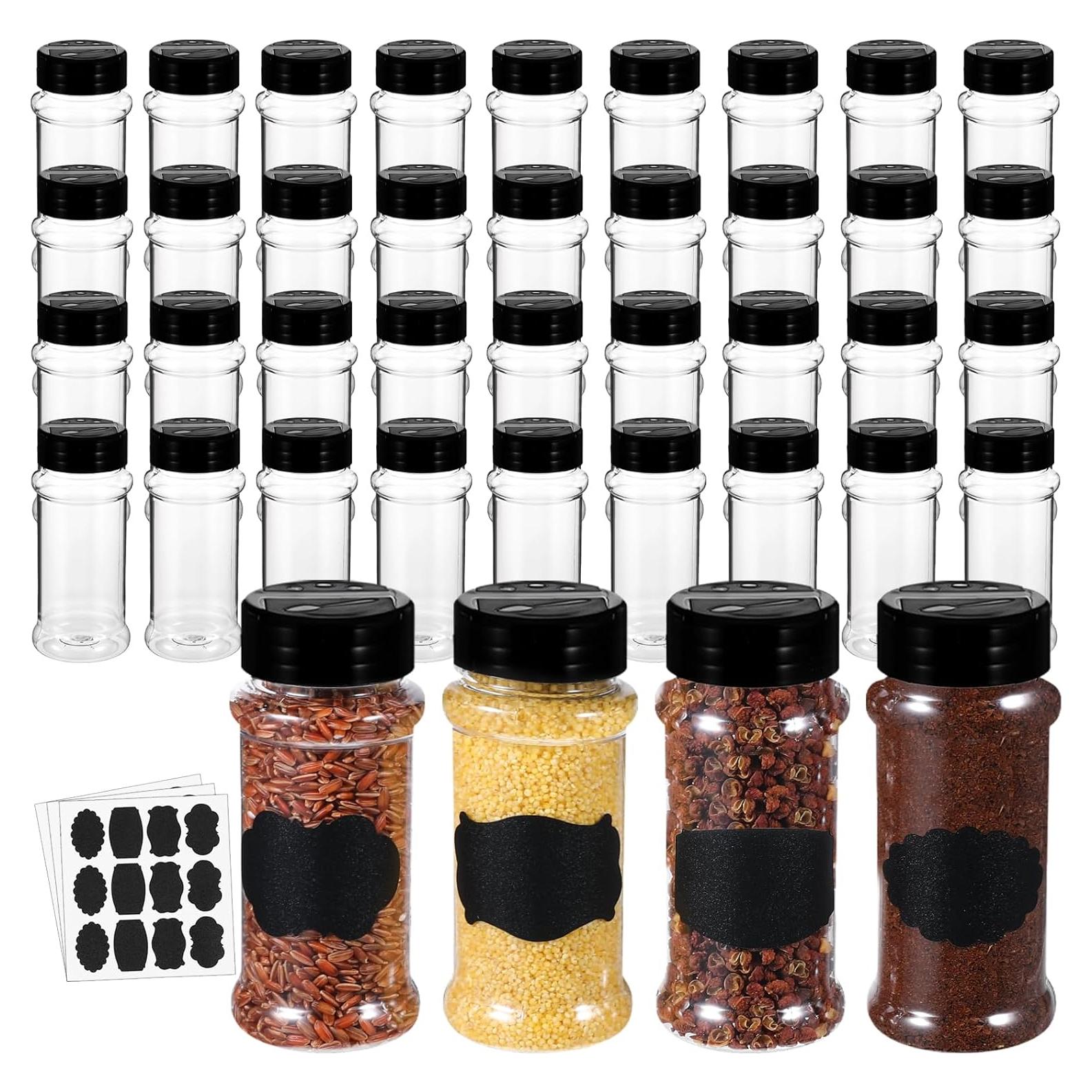 36 Tarros de Especias Plástico Wanmu 100ml con Dosificador